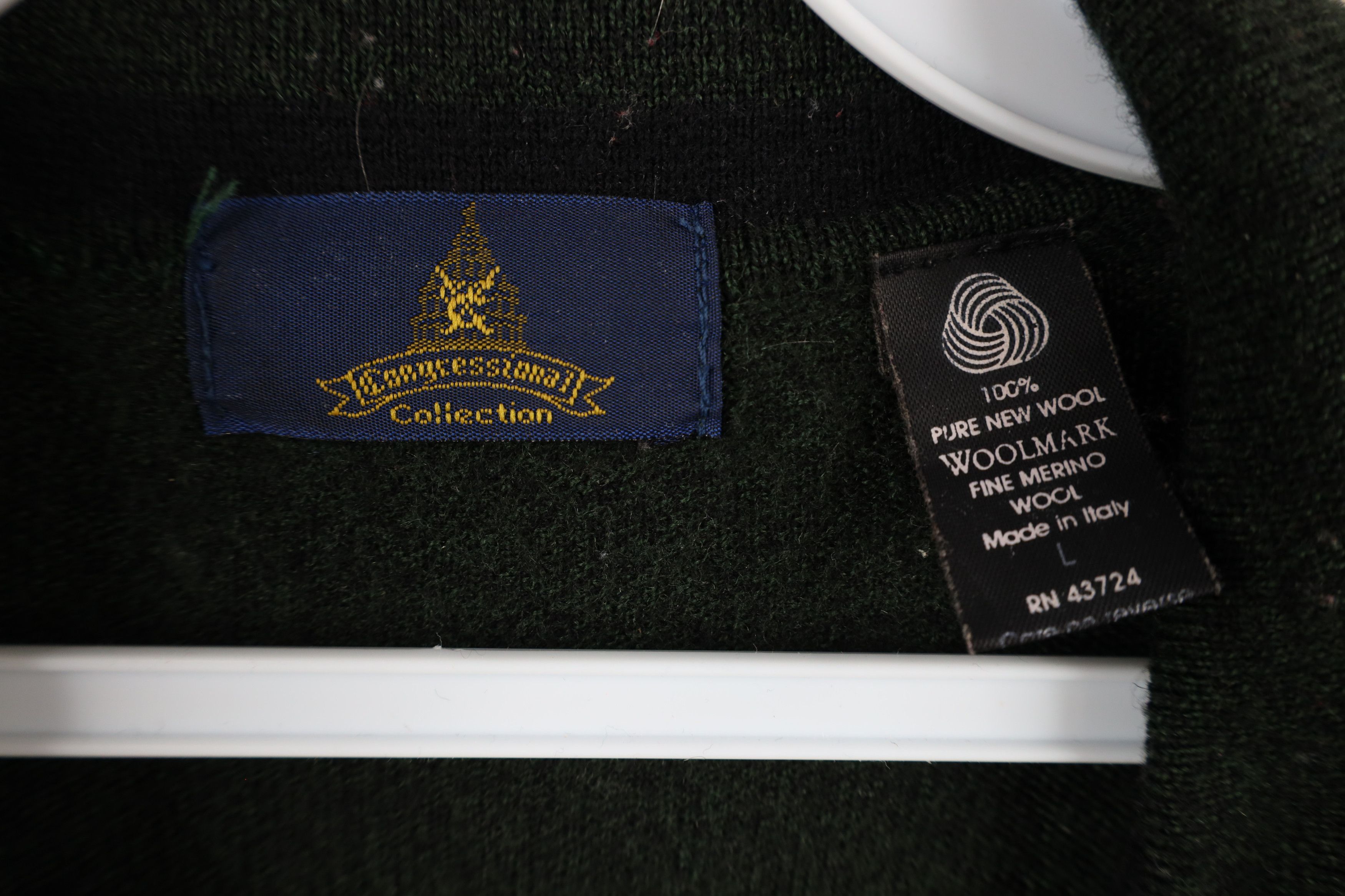 Vintage Vintage 90s US Open Congressional Wool Knit Collared Sweater Size US L / EU 52-54 / 3 - 6 Thumbnail