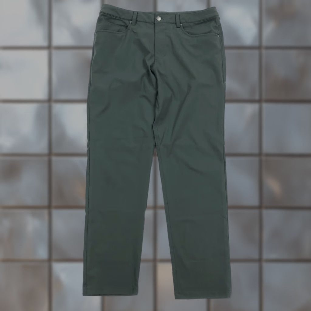 Lululemon Lululemon Men's ABC Pant Classic Dark Green Performance Stretch Pants Size 34 Size US 34 / EU 50 - 1 Thumbnail