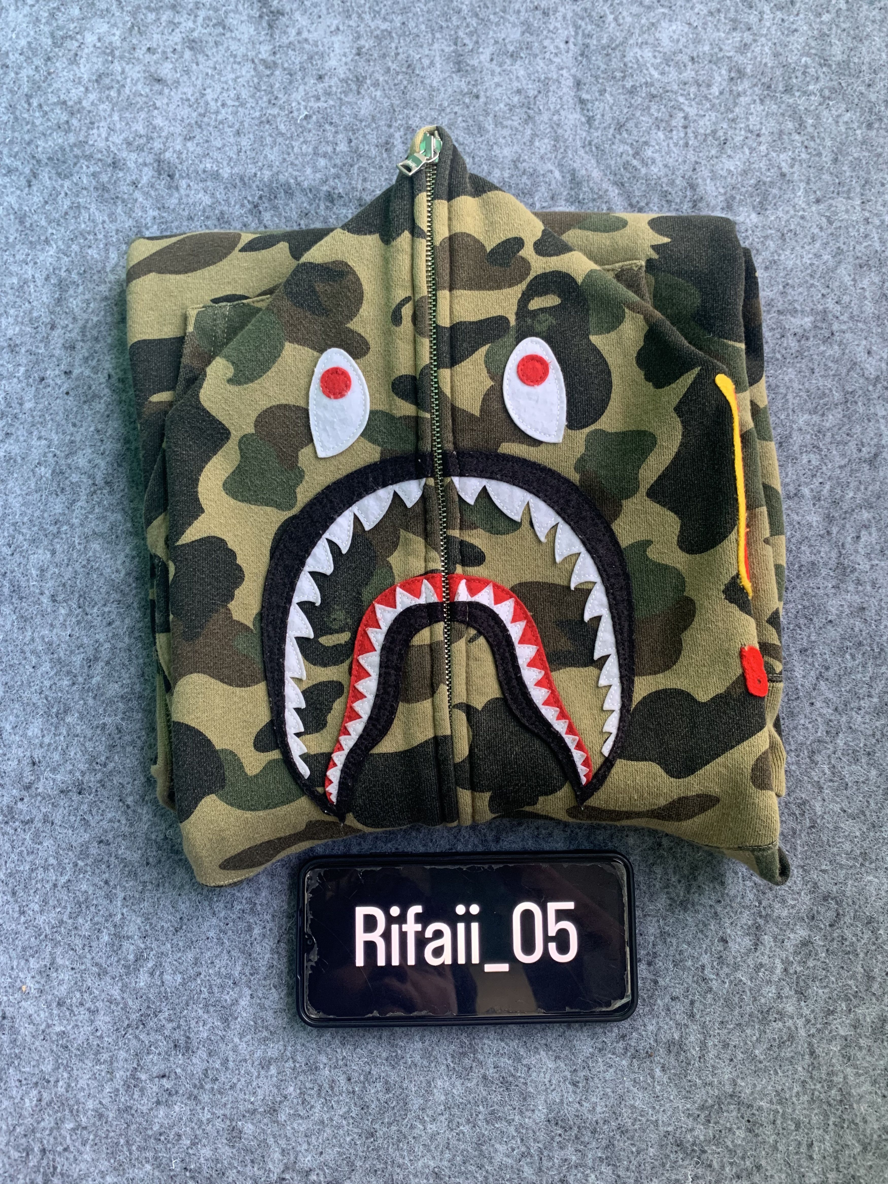 Bape 1st Camo PONR Shark Full Zip Hoodie Size ONE SIZE - 4 Thumbnail