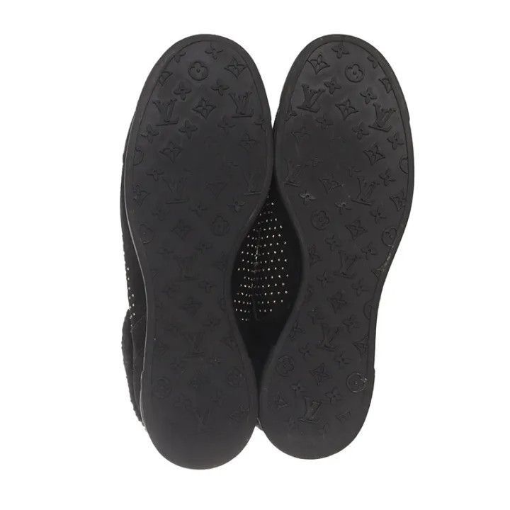 Louis Vuitton Louis Vuitton Black High-Top Fashion Sneakers -2508 Size US 6.5 / EU 39-40 - 4 Thumbnail
