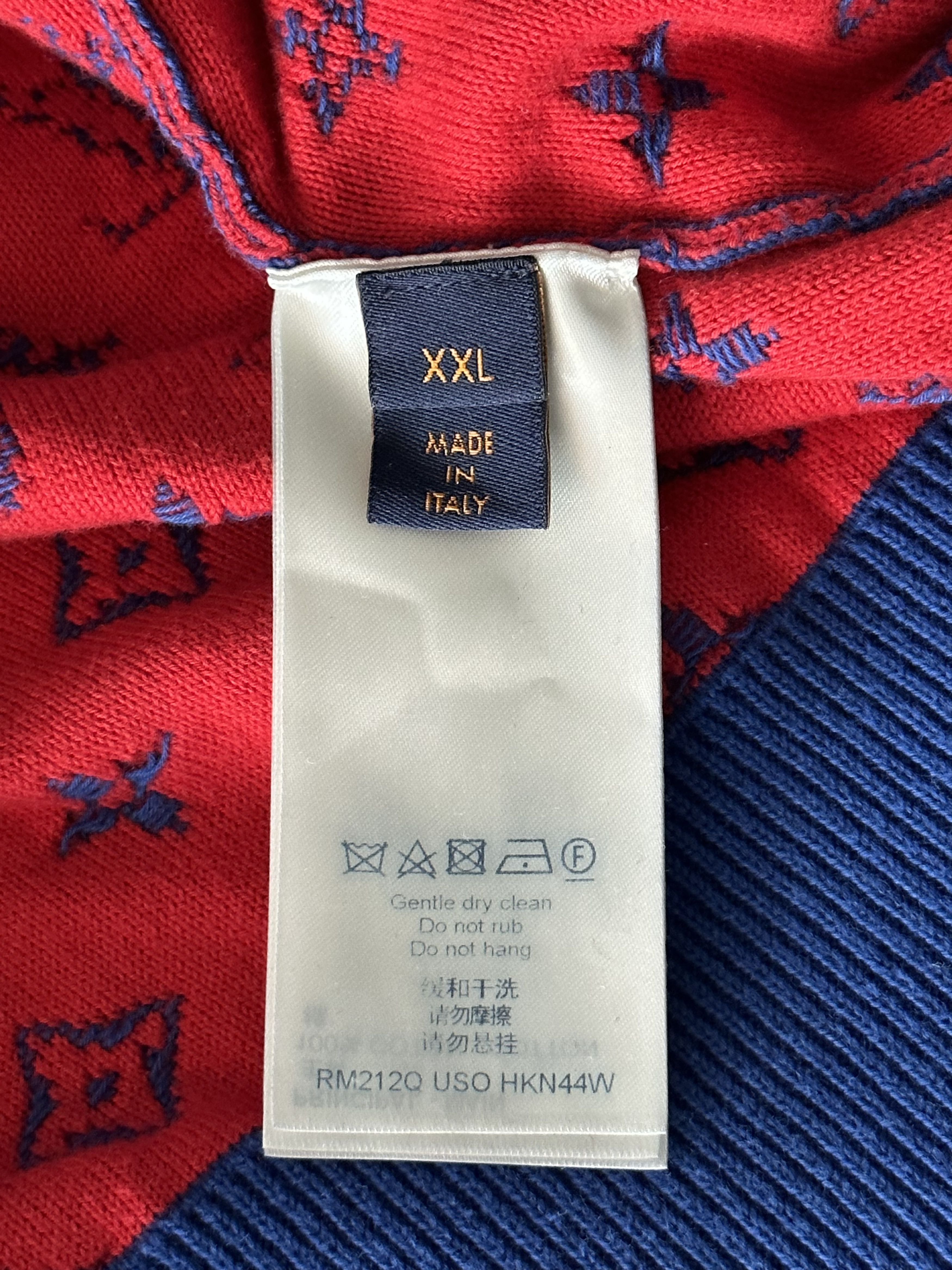 Louis Vuitton Louis Vuitton Blue & Red Monogram Gradient Sweater Size US XXL / EU 58 / 5 - 4 Thumbnail