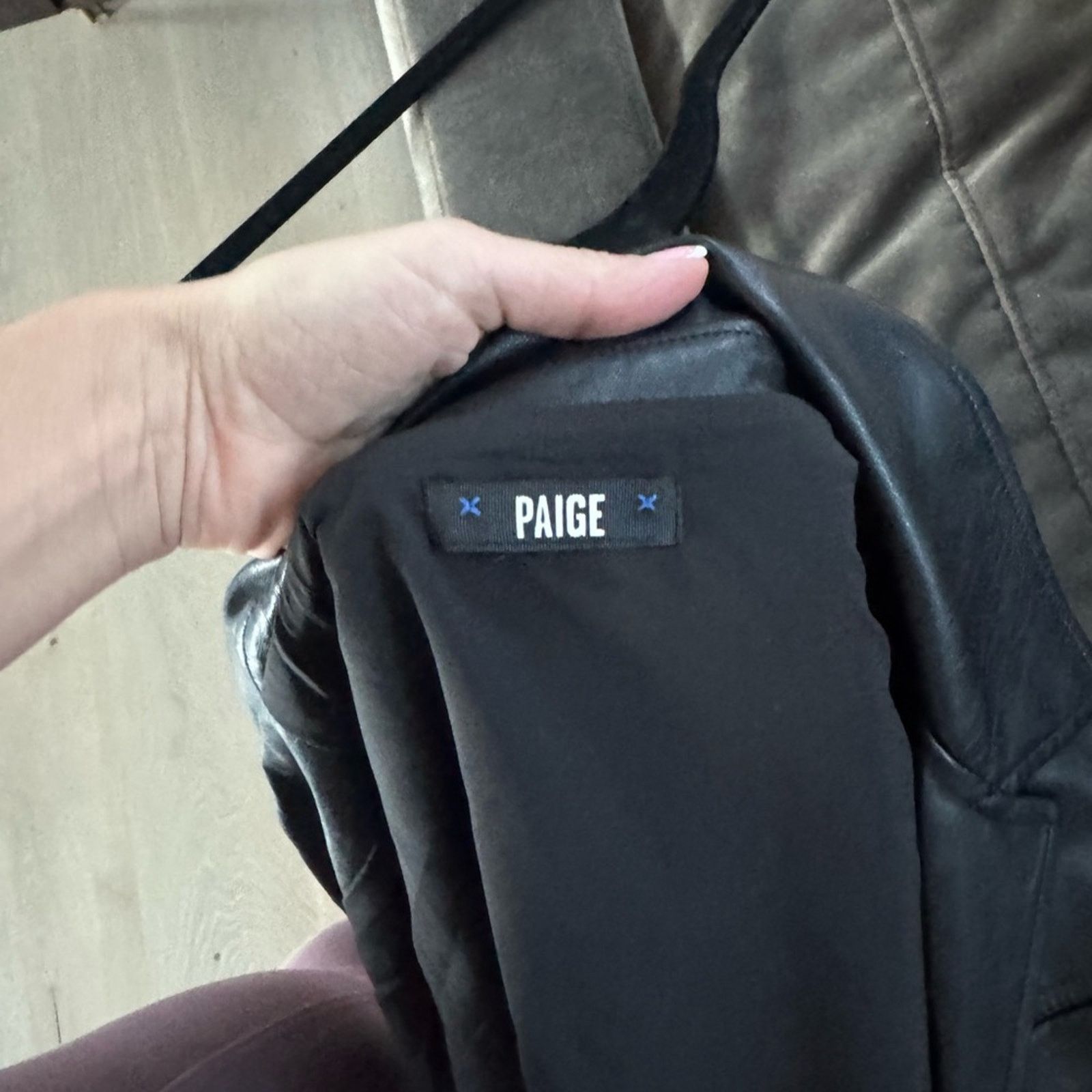 Paige New PAIGE Black Faux Leather Mini Dress size S Size S / US 4 / IT 40 - 7 Thumbnail