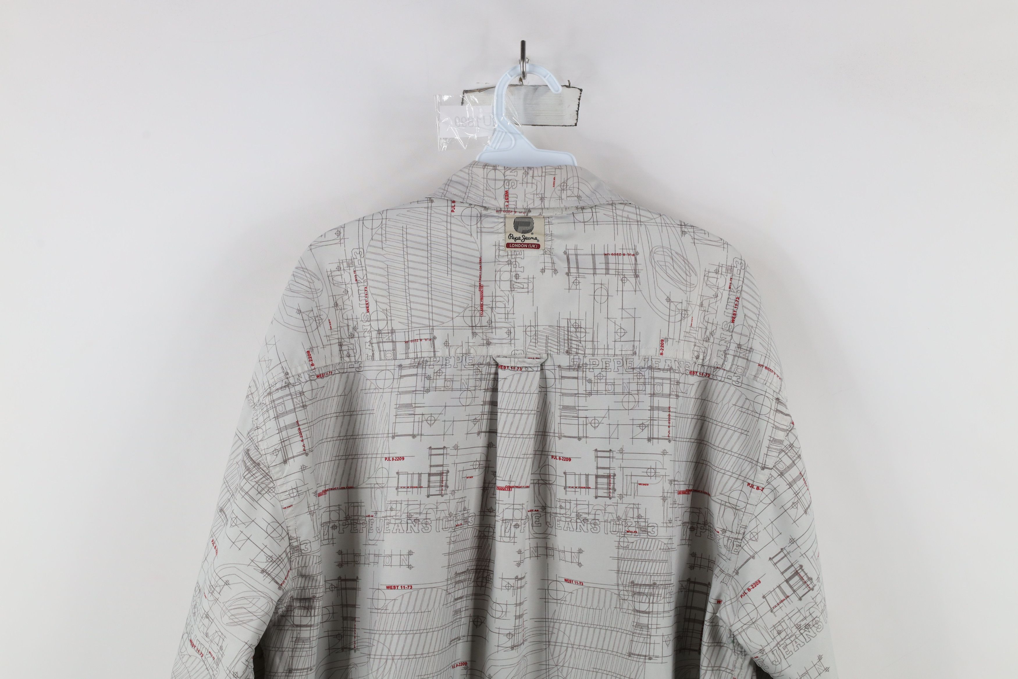 Vintage Vintage 90s Y2K Pepe Jeans Over Print Collared Button Shirt Size US XL / EU 56 / 4 - 13 Thumbnail