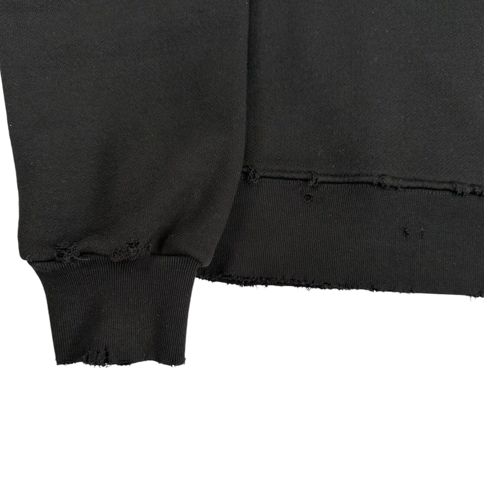 Amiri Amiri Size S Black Sweatshirt Distressed Yellow Chest Logo Size US S / EU 44-46 / 1 - 9 Thumbnail