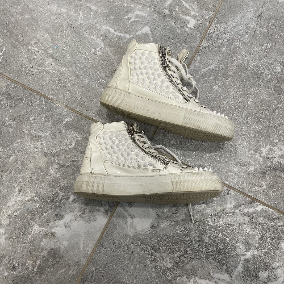 Philipp Plain Spikes Studded high top sneakers shoes boots