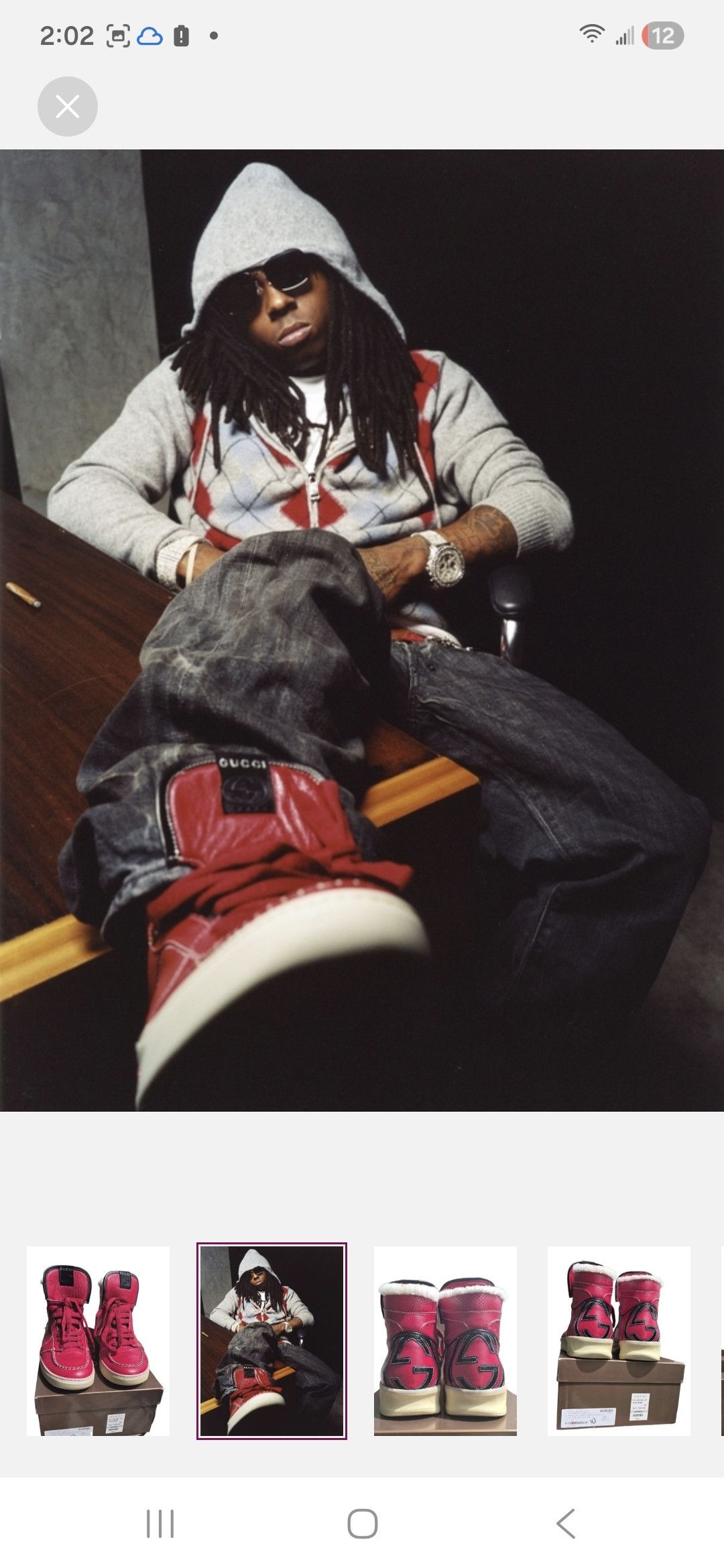 Gucci Gucci 2007©️ S.TTO PELLE S. GOMMA Leather High-Top Sneakers Size US 10.5 / EU 43-44 - 2 Thumbnail