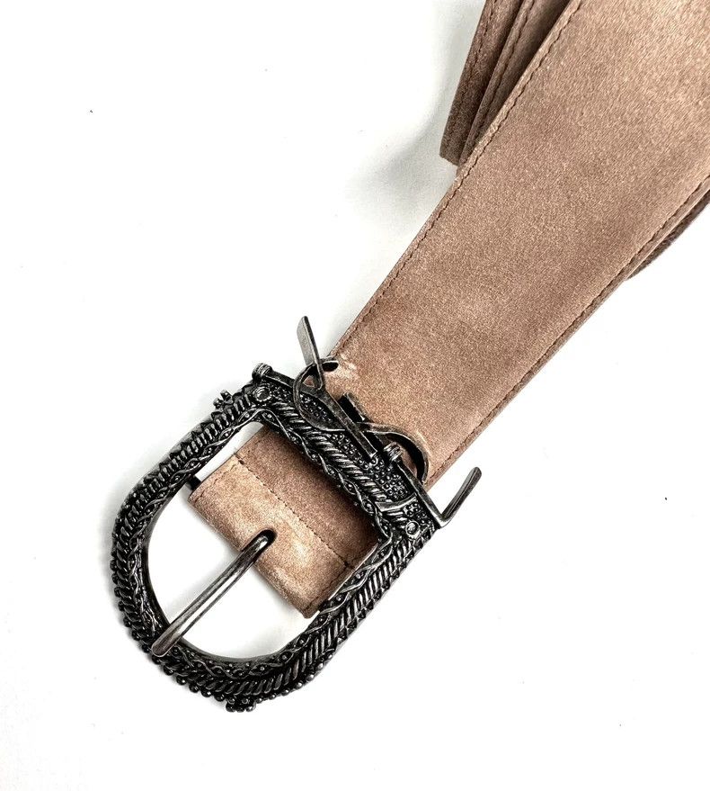 Yves Saint Laurent Saint Laurent Leather Velvet Belt 2502-Nextarrow Size ONE SIZE - 3 Thumbnail