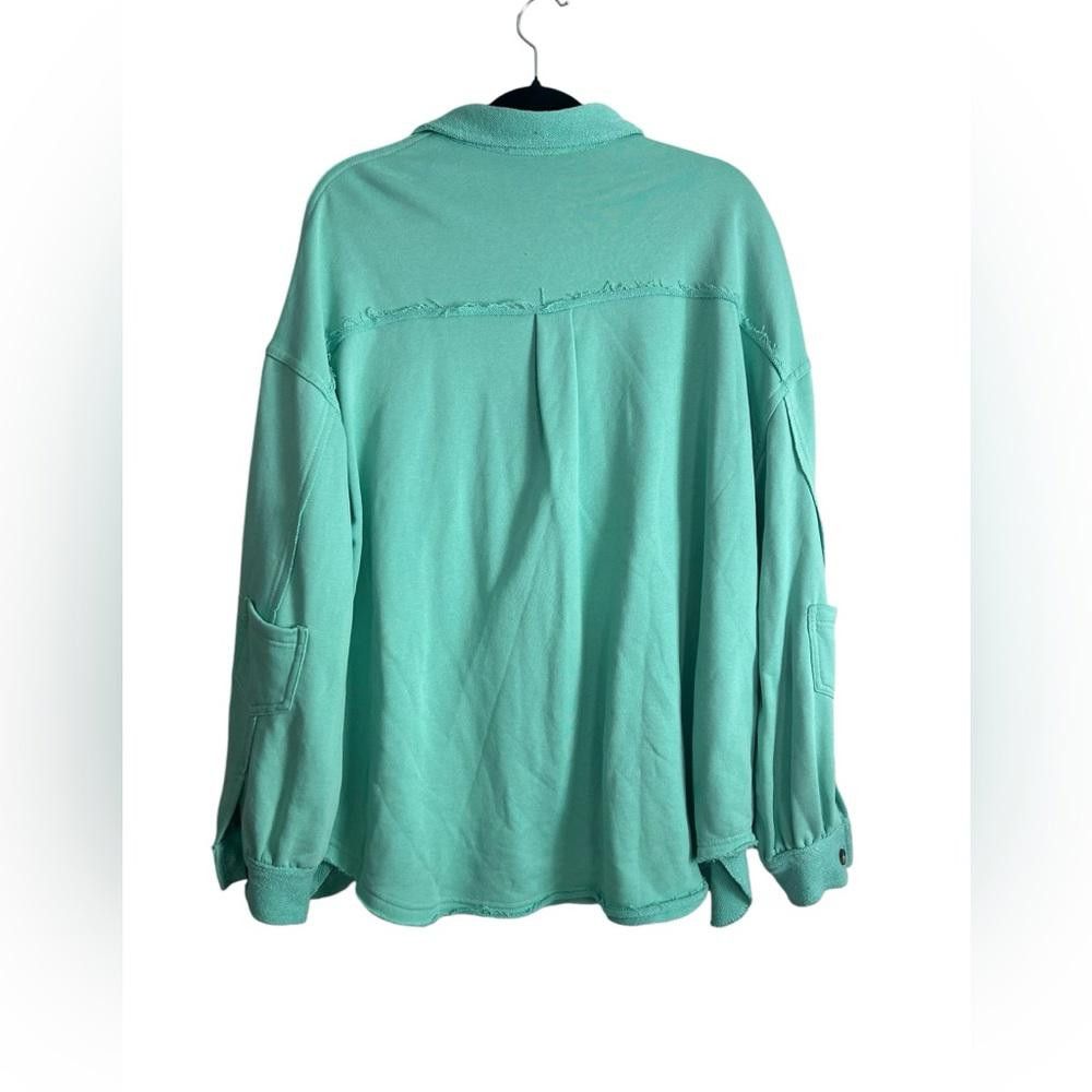Designer VICI l Charliegh Cotton Blend Shacket Mint Green Medium Size M / US 6-8 / IT 42-44 - 3 Thumbnail