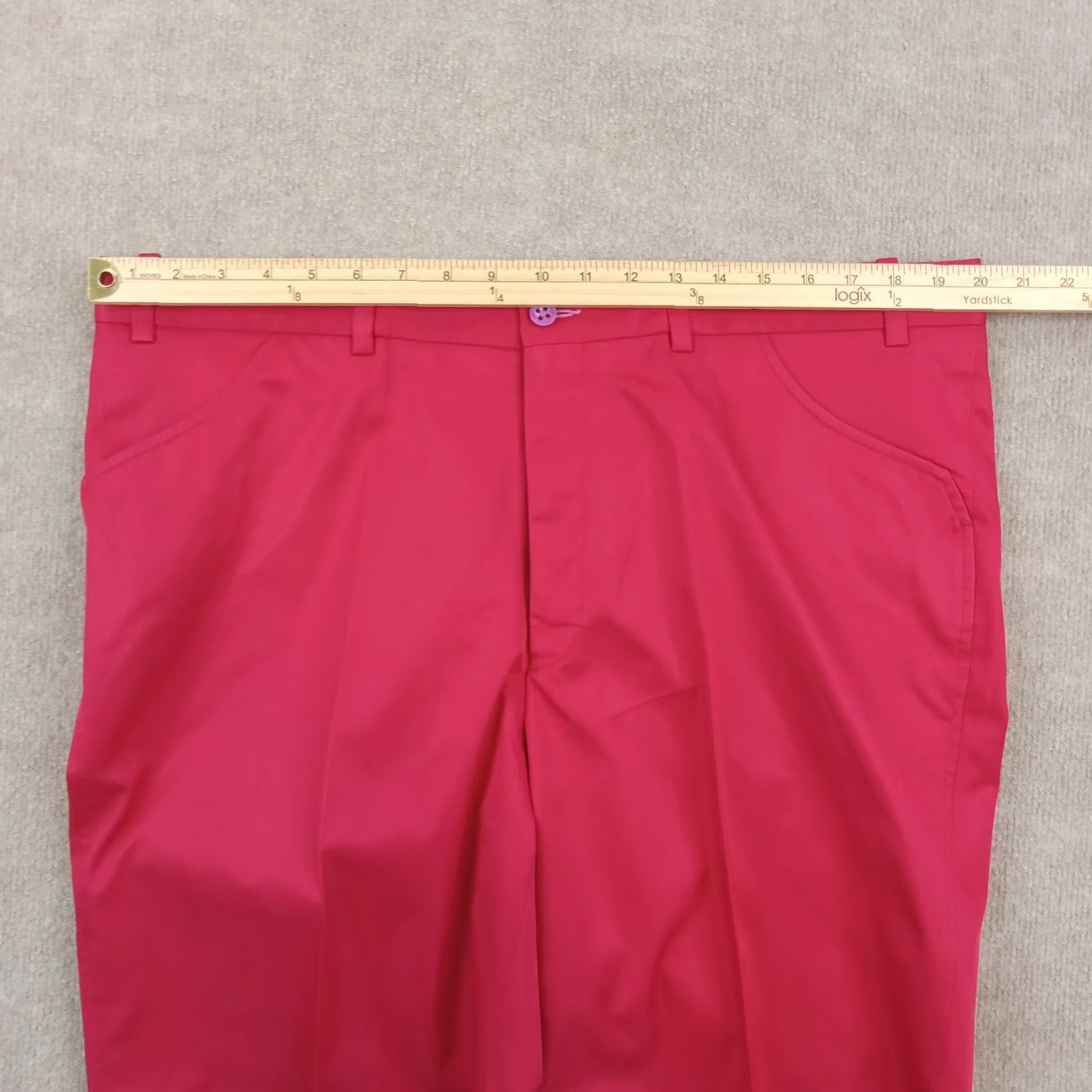 Vintage Artisto Eighteen Mens Red Flat Front Chino Shorts Size 40 Regular Inseam 9 Pockets Summer Size US 40 / EU 56 - 5 Thumbnail