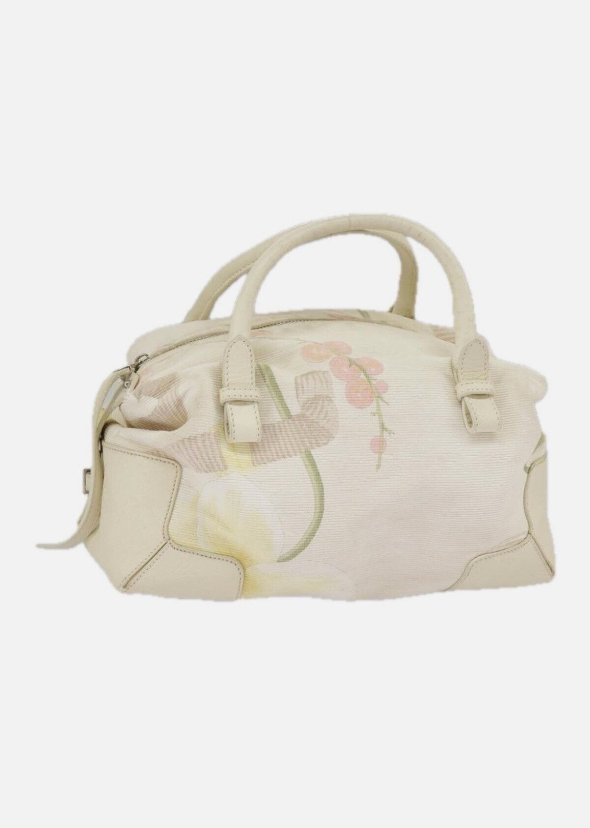 Salvatore Ferragamo Salvatore Ferragamo White Canvas Handbag Authentic Size ONE SIZE - 1 Thumbnail