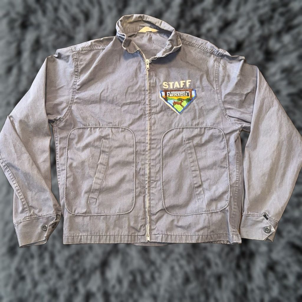 Vintage VINTAGE Dan River Cotton Jacket Size S Gray USA Made Parka Band Graphic Logos Men Slim All Seasons Full Zip 50s 60s Tuckahoe Staff Size US S / EU 44-46 / 1 - 1 Thumbnail