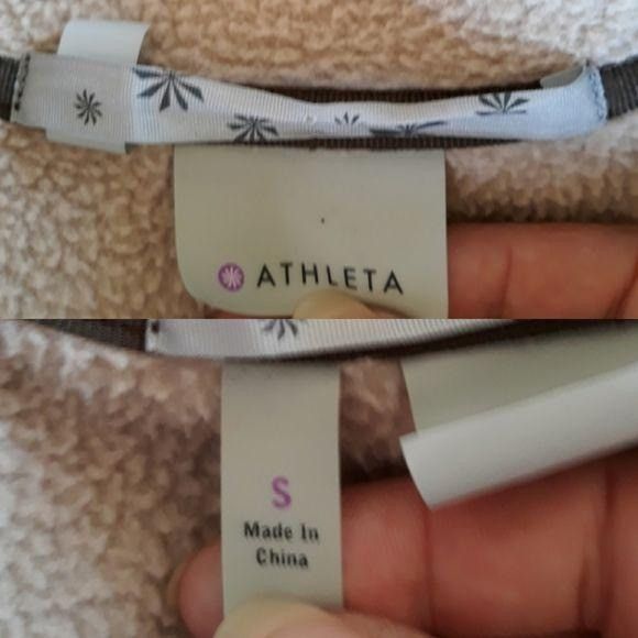 Athleta Athleta Vest Sz S Army Green Patchwork Sweatshirt Sherpa Ted Size S / US 4 / IT 40 - 2 Thumbnail