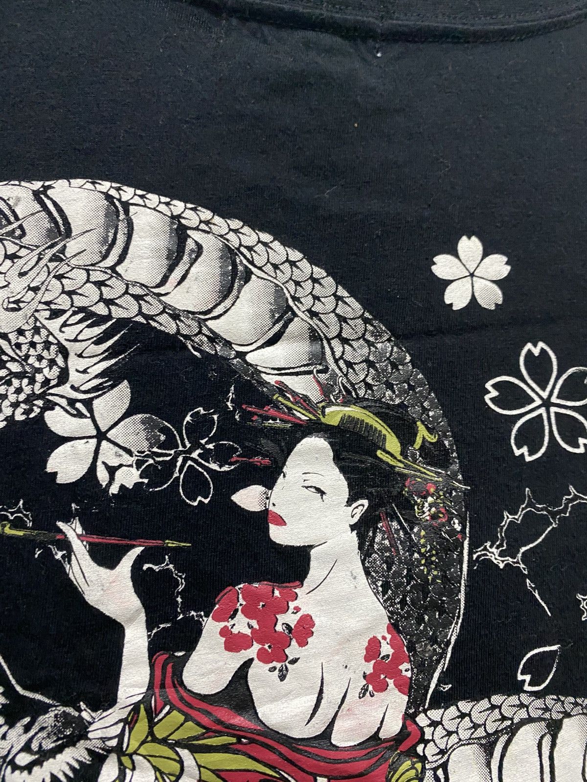 Beauty Beast Japanese Sukajan t shirt dragon embroidery long sleeve Size US L / EU 52-54 / 3 - 4 Thumbnail