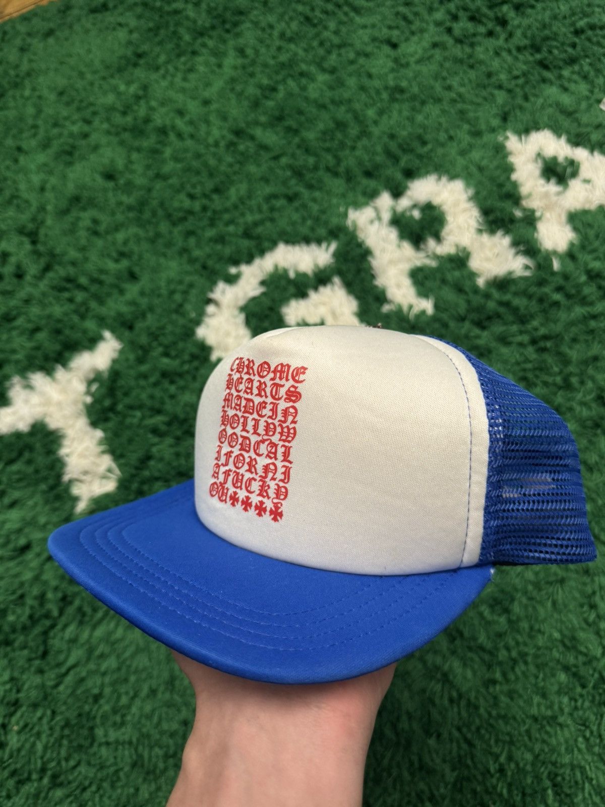 Chrome Hearts Chrome Hearts Blue Eye chart Trucker Hat🧢 Size ONE SIZE - 2 Thumbnail