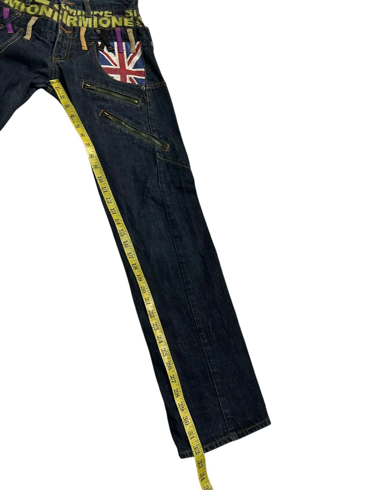 Japanese Brand × Kapital × Vintage Sirmione Double Waist Japanese Punk bondage Denim Jeans Size US 29 - 19 Thumbnail