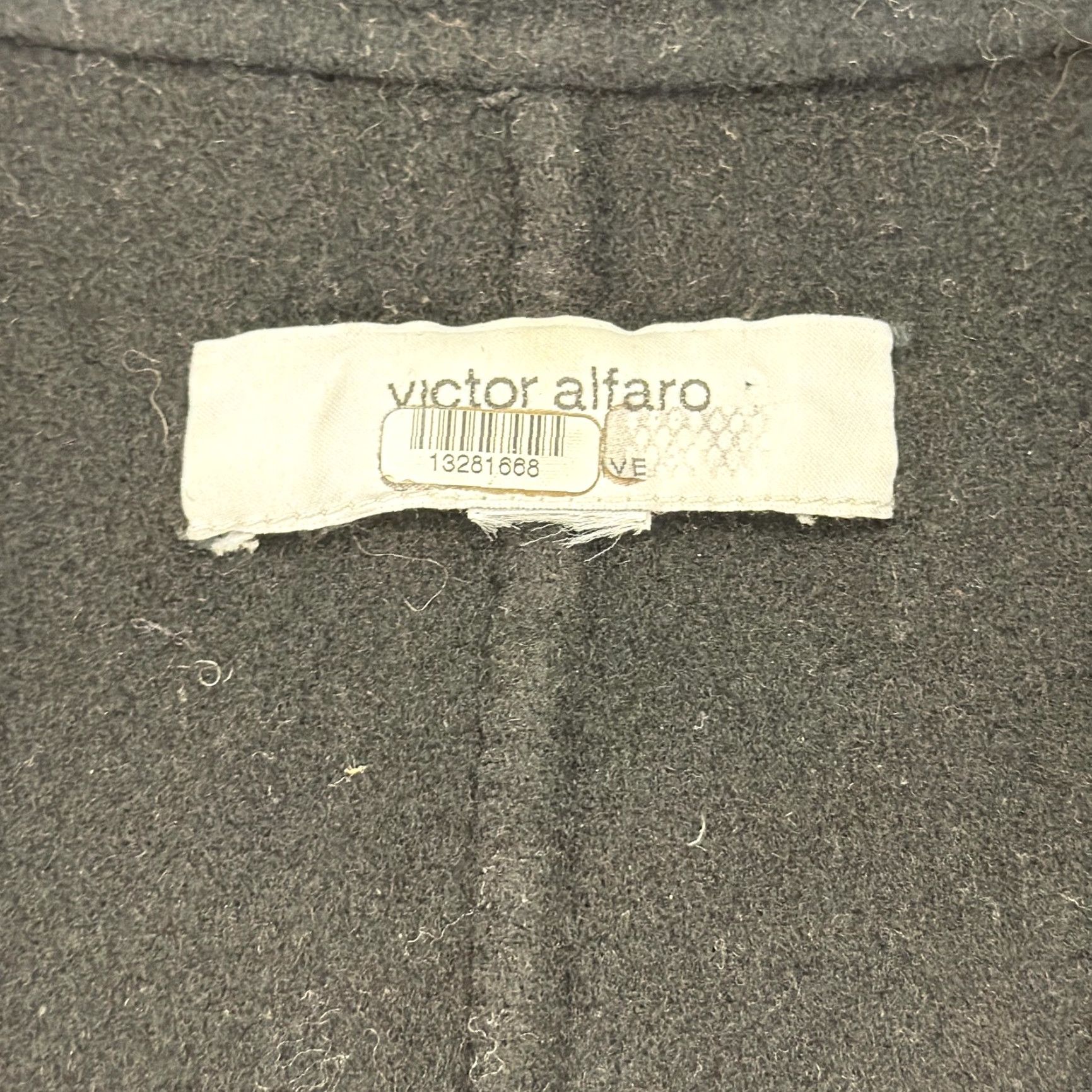 Vintage VIC TOR ALFARO Vest Womens Medium Black Wool Blend Long Overcoat Pockets Collared - Overcoat - Coat - Wool - Black - M - Womens Size M / US 6-8 / IT 42-44 - 5 Thumbnail