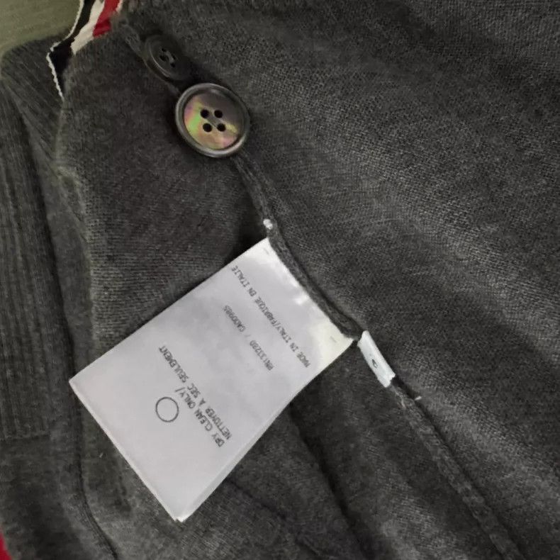 Thom Browne Thom Browne Gray classic wool cardigan Size US L / EU 52-54 / 3 - 7 Thumbnail