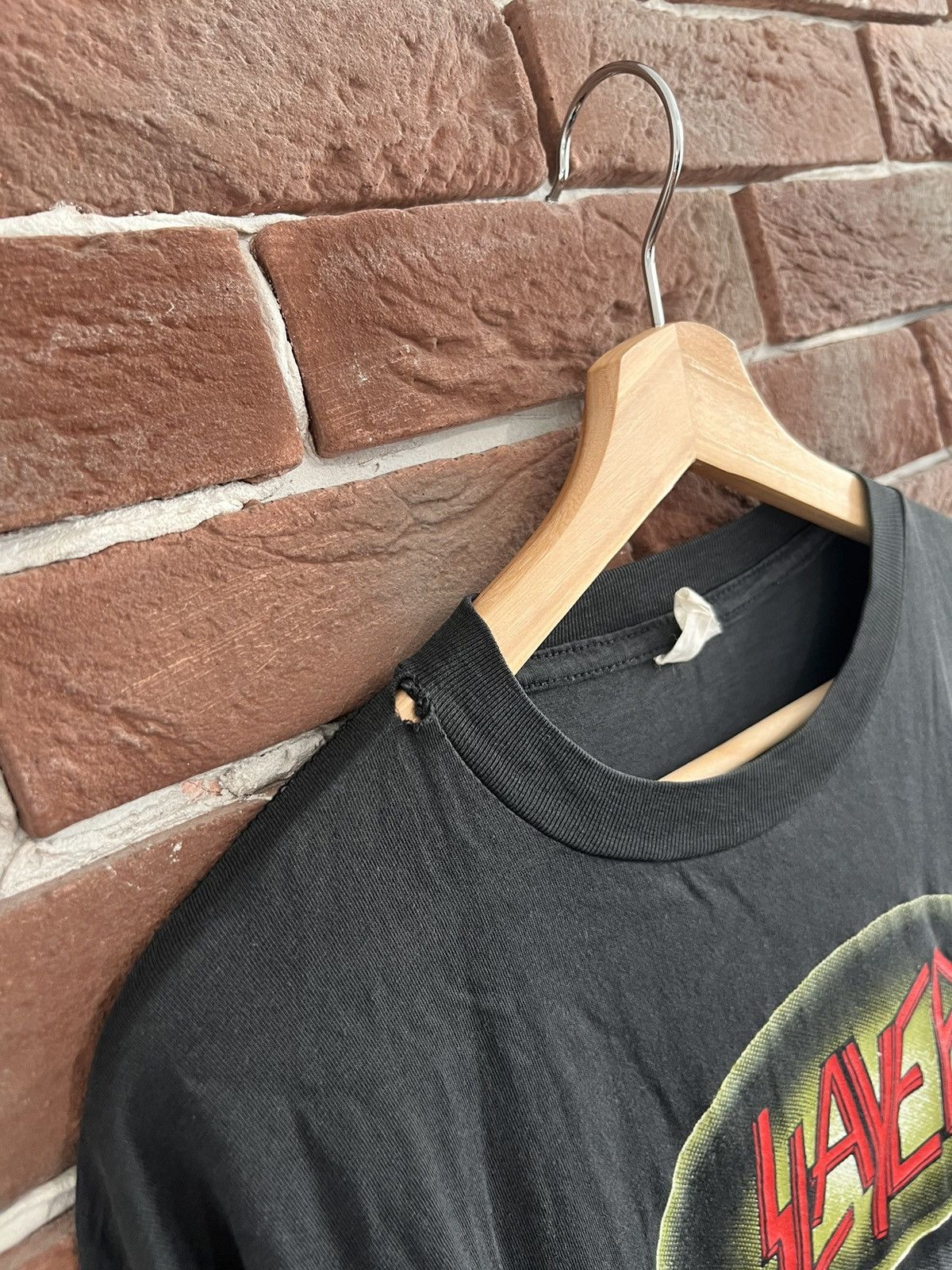 Band Tees Rare Vintage 90s Slayer Clash Of Titan Thrash Metal Band Tee Size US XL / EU 56 / 4 - 9 Thumbnail