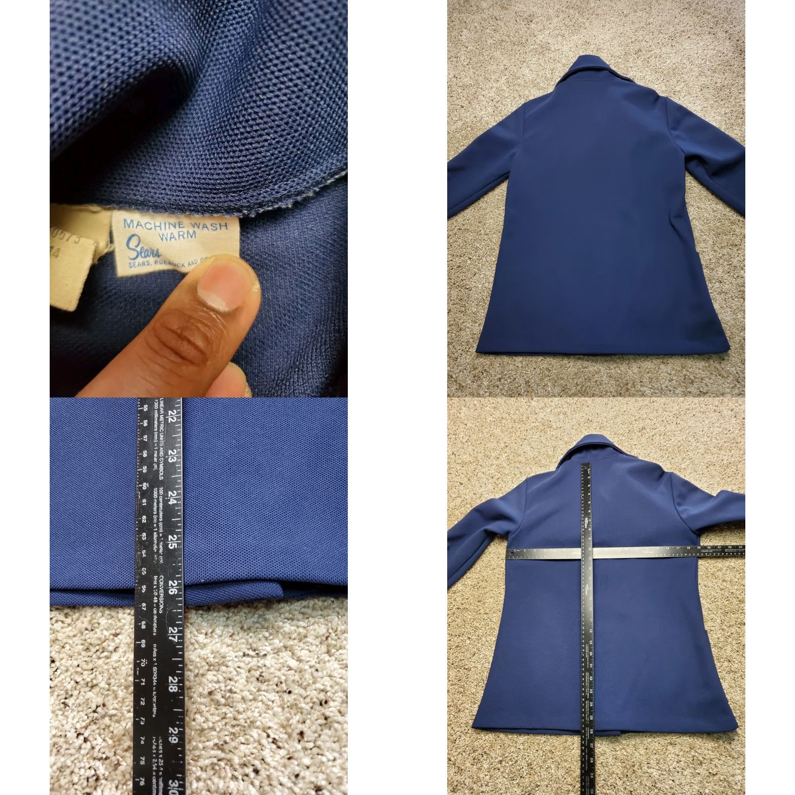 Sears VINTAGE Sears Jacket 14 Womens Blue Button Up Americana Retro 70s USA Size XL / US 12-14 / IT 48-50 - 8 Thumbnail