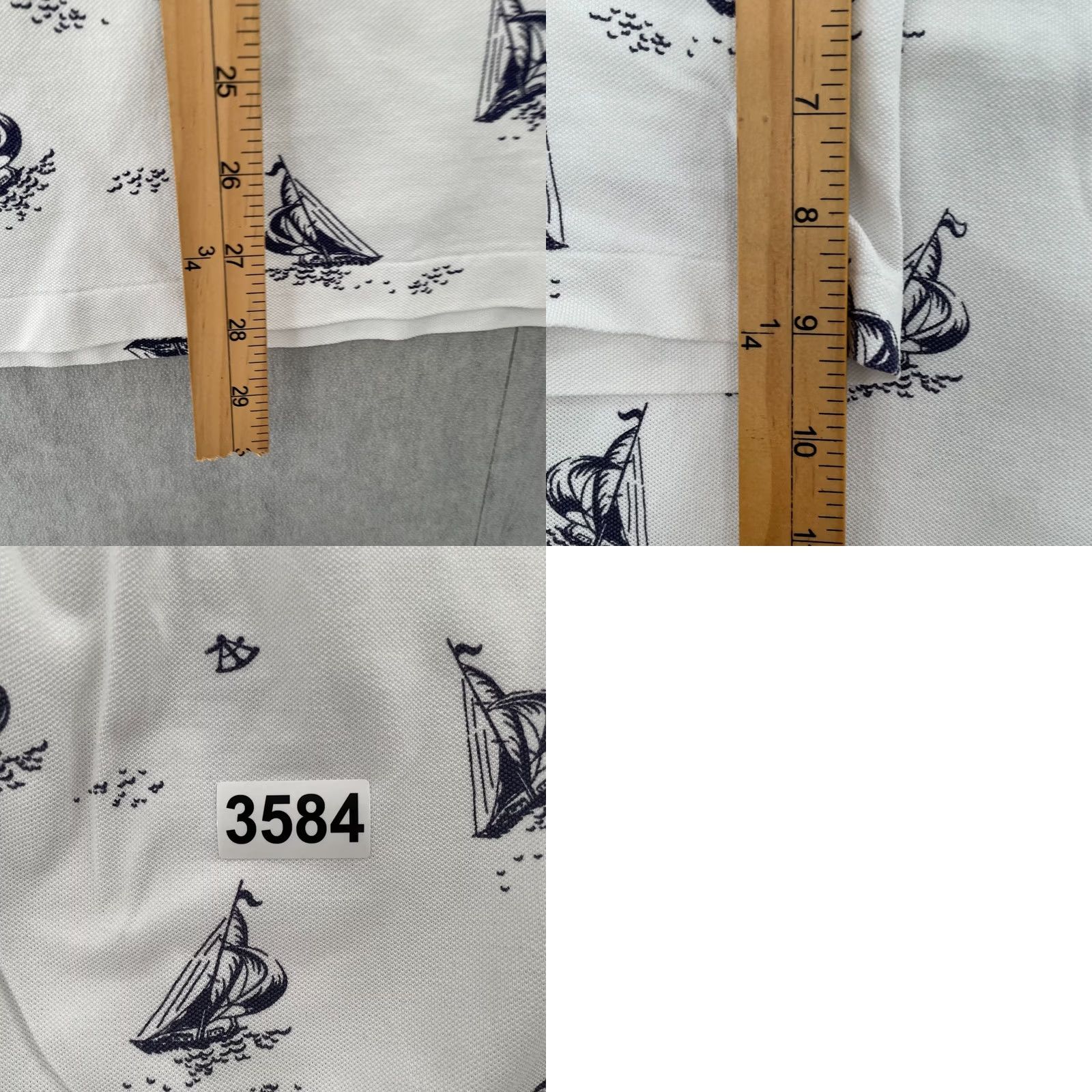 Polo Ralph Lauren VINTAGE Polo Ralph Lauren Shirt Adult XL White Polo Sailboat Graphic Print Knit Oxford Size US XL / EU 56 / 4 - 8 Thumbnail