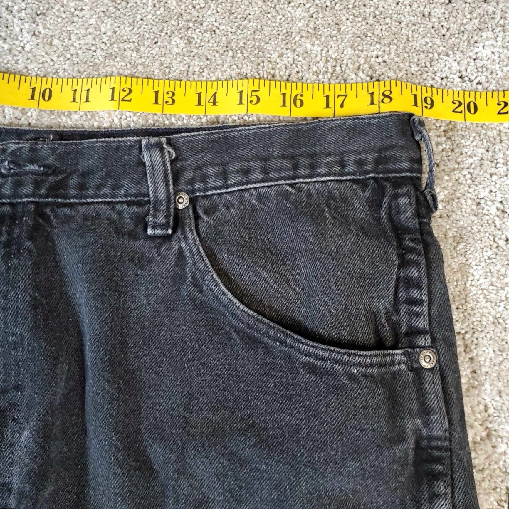 Wrangler VINTAGE Wrangler Jeans 38x29 Black Faded Cowboy Western USA Rodeo Wrangler Cowboy Cut Mens Jeans Regular 38 Black Cotton Denim 5-Pocket USA Cowboy Size US 38 / EU 54 - 6 Thumbnail