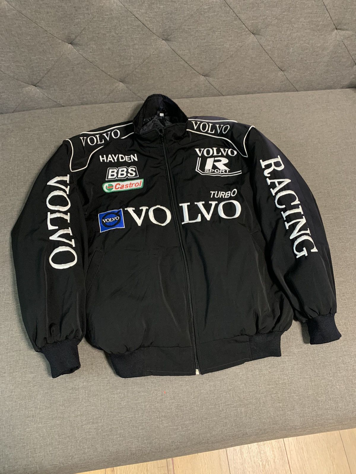 Racing × Streetwear × Vintage Volvo vintage rare racing bomber jacket ...