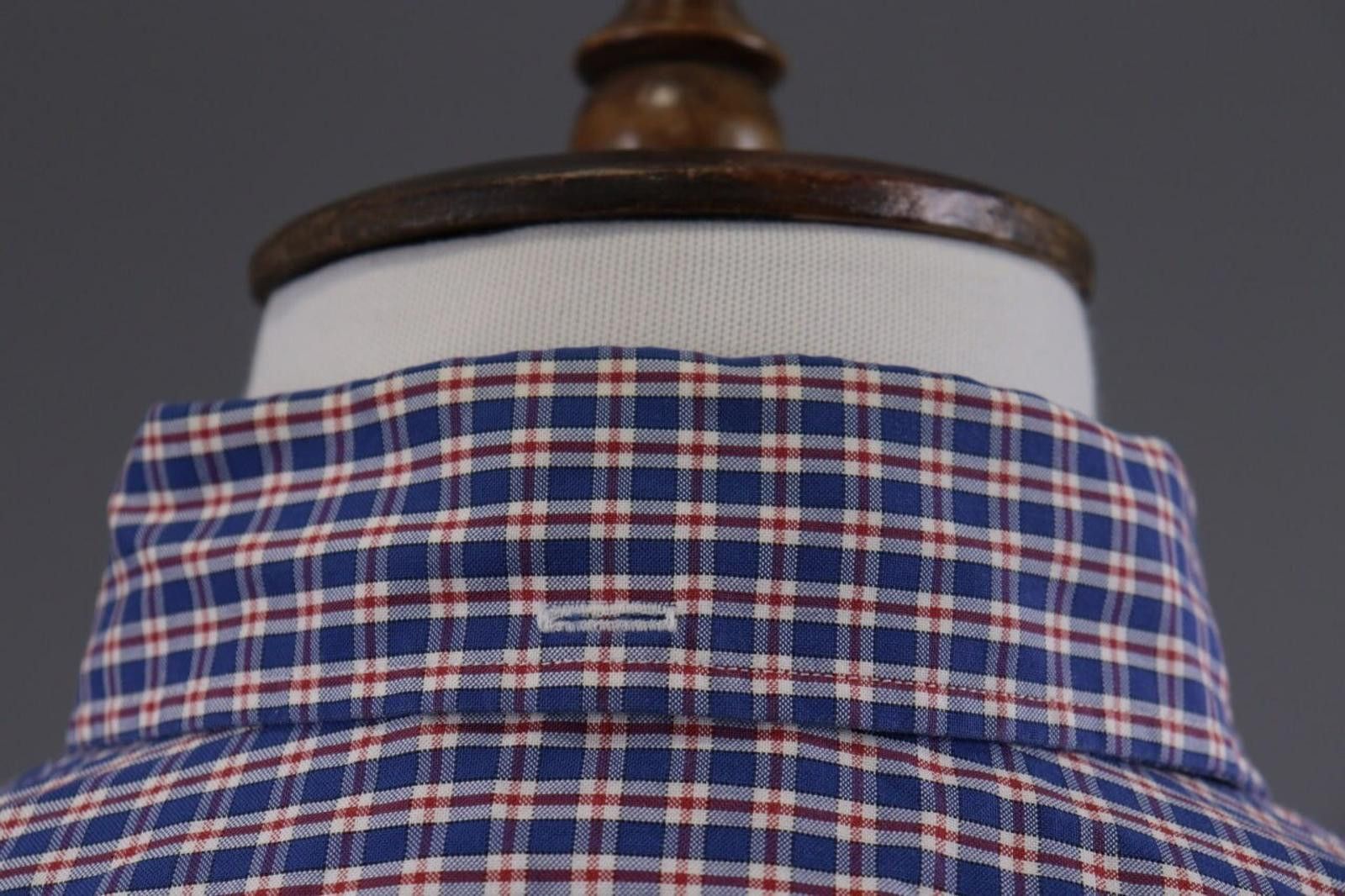 Eton Eton Slim Blue Check Luxury Button Down Shirt Size 41 / 16 Size US M / EU 48-50 / 2 - 11 Thumbnail
