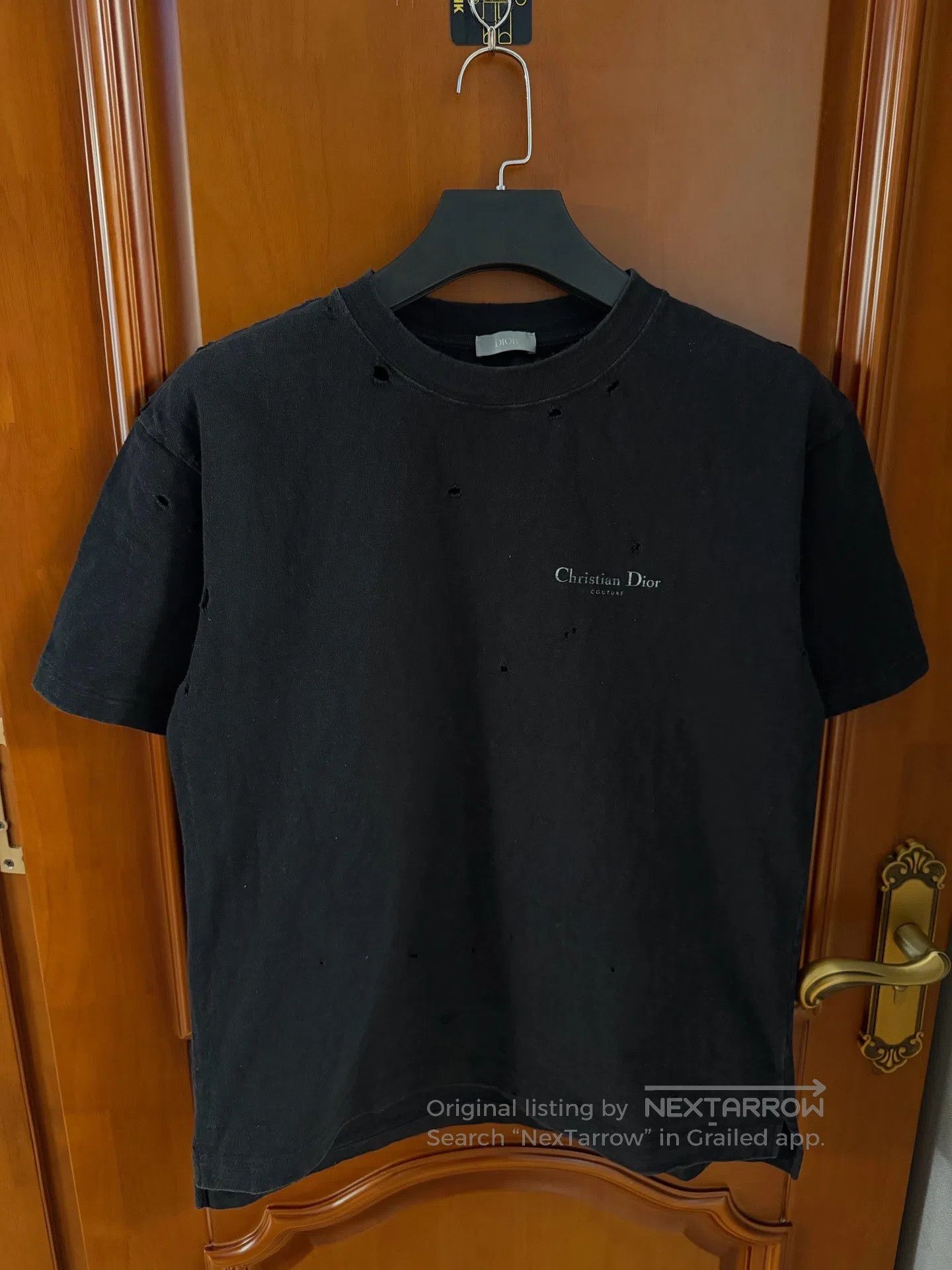 Dior Dior Black Ripped Short Sleeve T-Shirt| Size US M / EU 48-50 / 2 - 1 Thumbnail