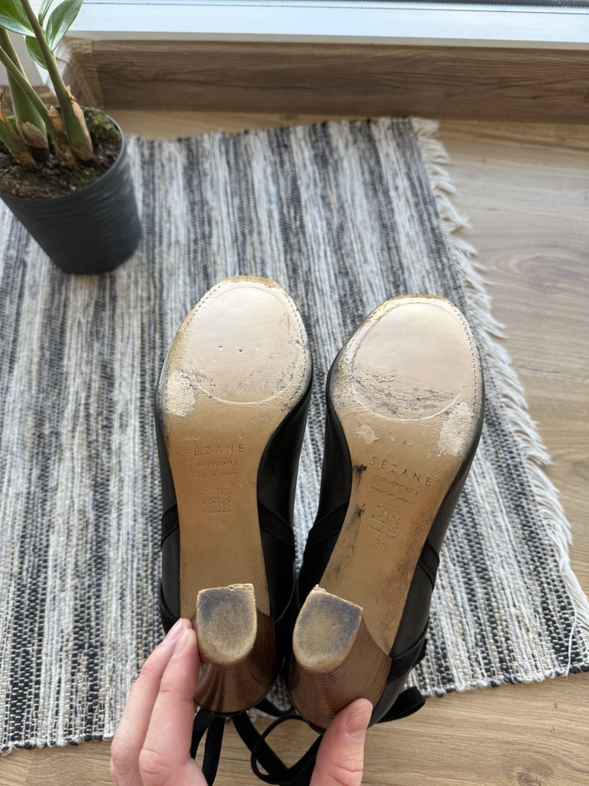 Sezane SEZANE BOOTS WOMENS SLIPON BLOCK HELL LEATHER BOOTIES CASUAL Size US 8 / IT 38 - 17 Thumbnail