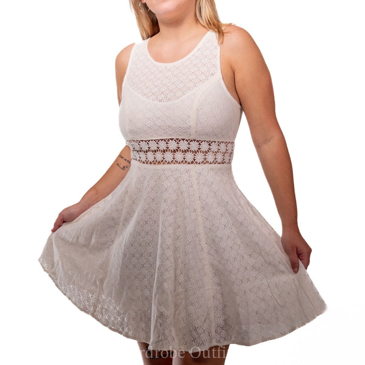 Free People Free People Sweetheart White Lace Daisy Dress Size M / US 6-8 / IT 42-44 - 8 Thumbnail
