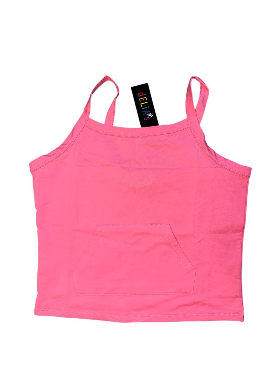 Dolls Kill Women’s Pink Pouch Pocket Tank Top Large dELiA*s Size L / US 10 / IT 46 - 1 Thumbnail
