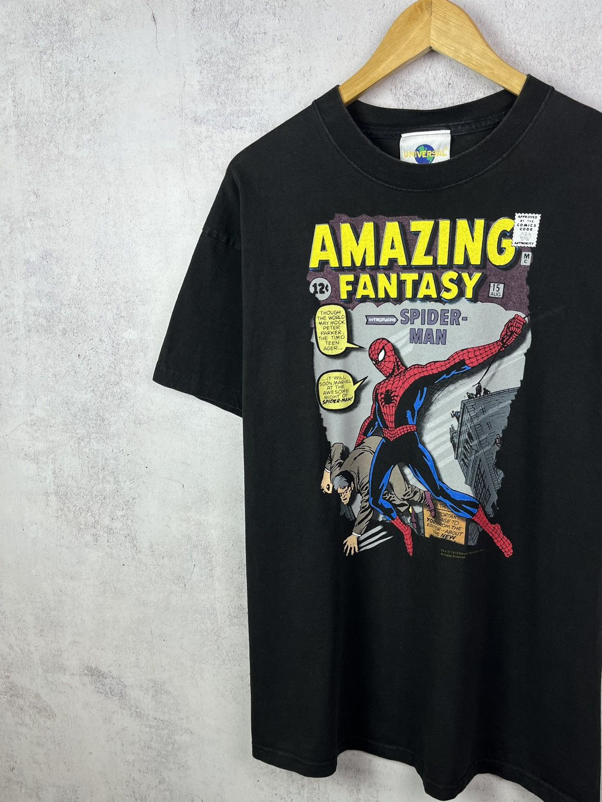 Universal Studios 🕷️Vintage Amazing Spider-Man 1999 Comics T-Shirt Retro Rare Size US XL / EU 56 / 4 - 2 Thumbnail