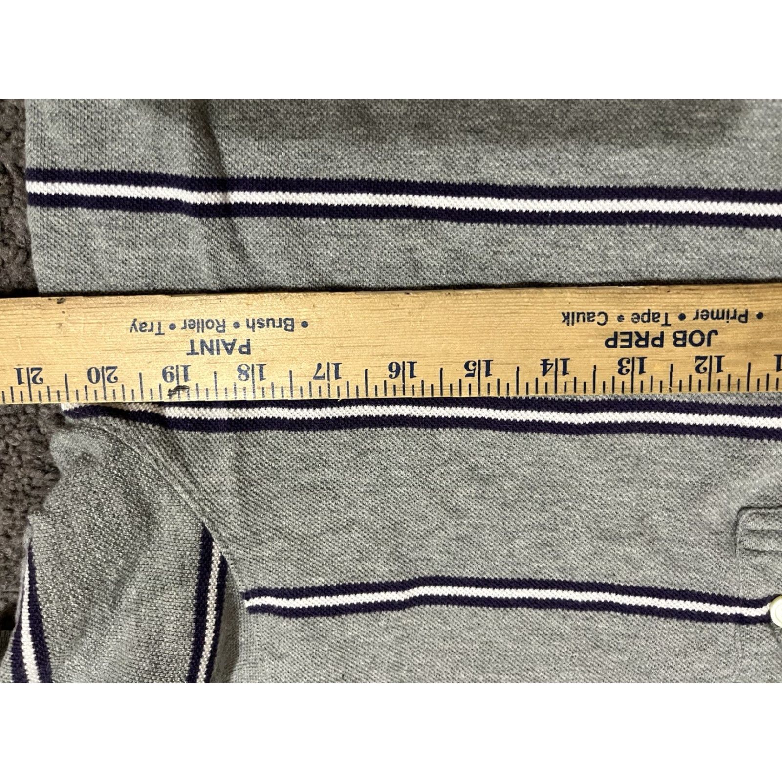 Banana Republic VINTAGE Banana Republic Polo Shirt XL Gray Striped Short Sleeve Casual Preppy Mens Size US XL / EU 56 / 4 - 4 Thumbnail