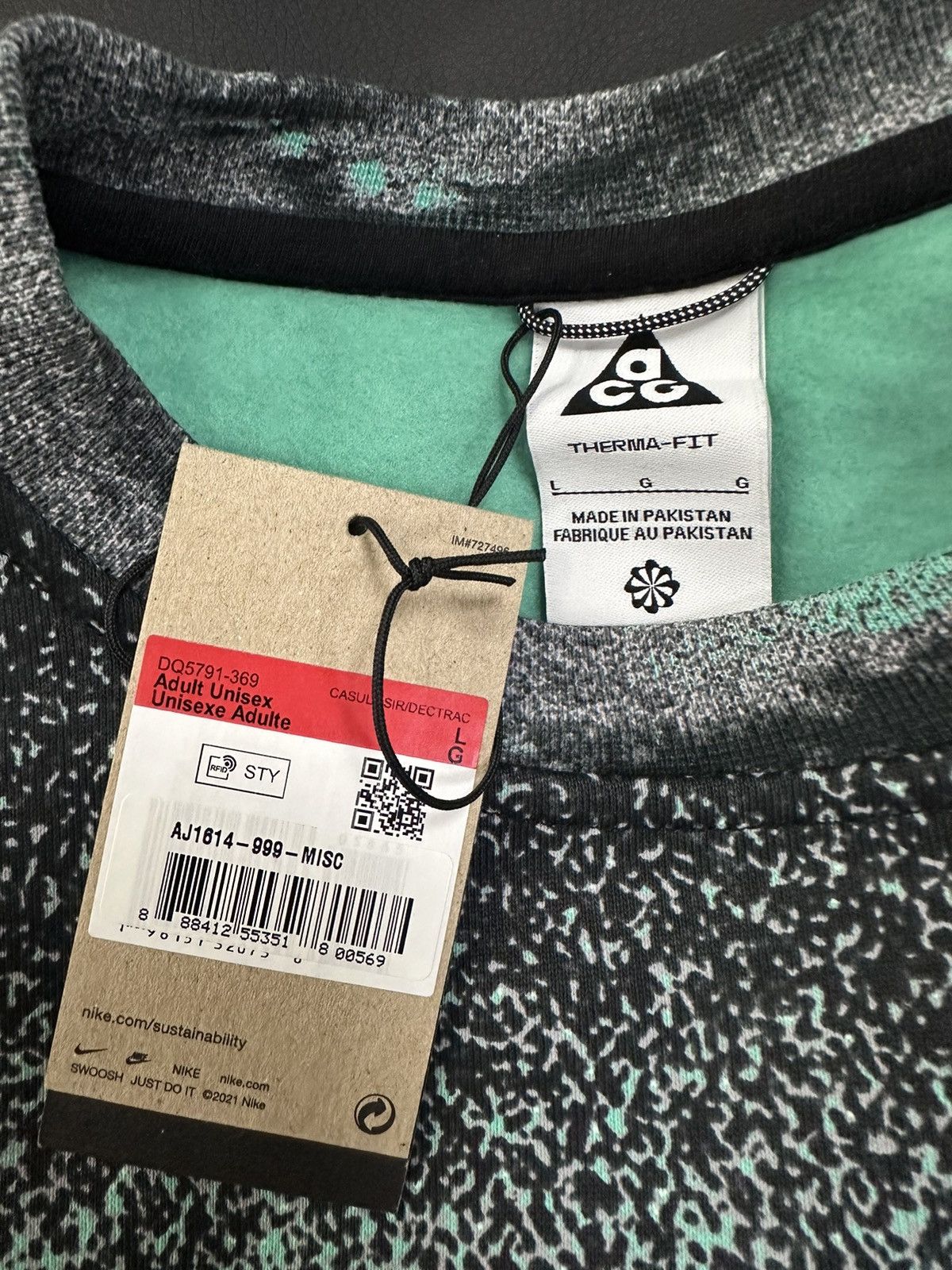 Nike Nike ACG sweatshirt logo rare green mountains size:М,L, XXL Size US L / EU 52-54 / 3 - 9 Thumbnail
