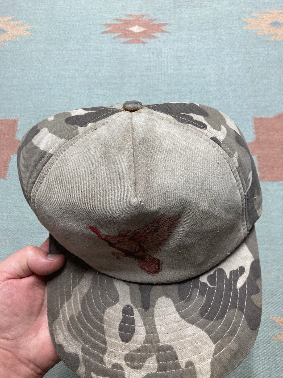 Vintage Vintage SnapBack hat camo pheasant bird hunting camouflage Size ONE SIZE - 3 Thumbnail
