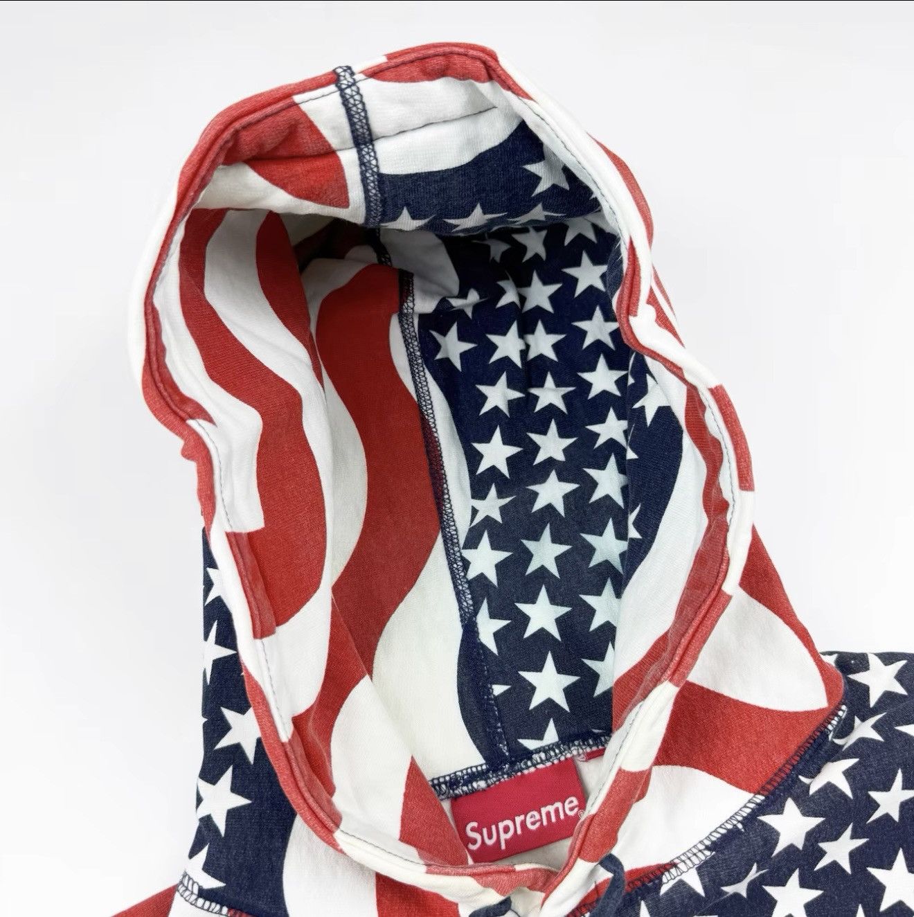 Supreme Supreme fw14 usa flag box logo hooded sweatshirt hoodie Size US S / EU 44-46 / 1 - 4 Thumbnail