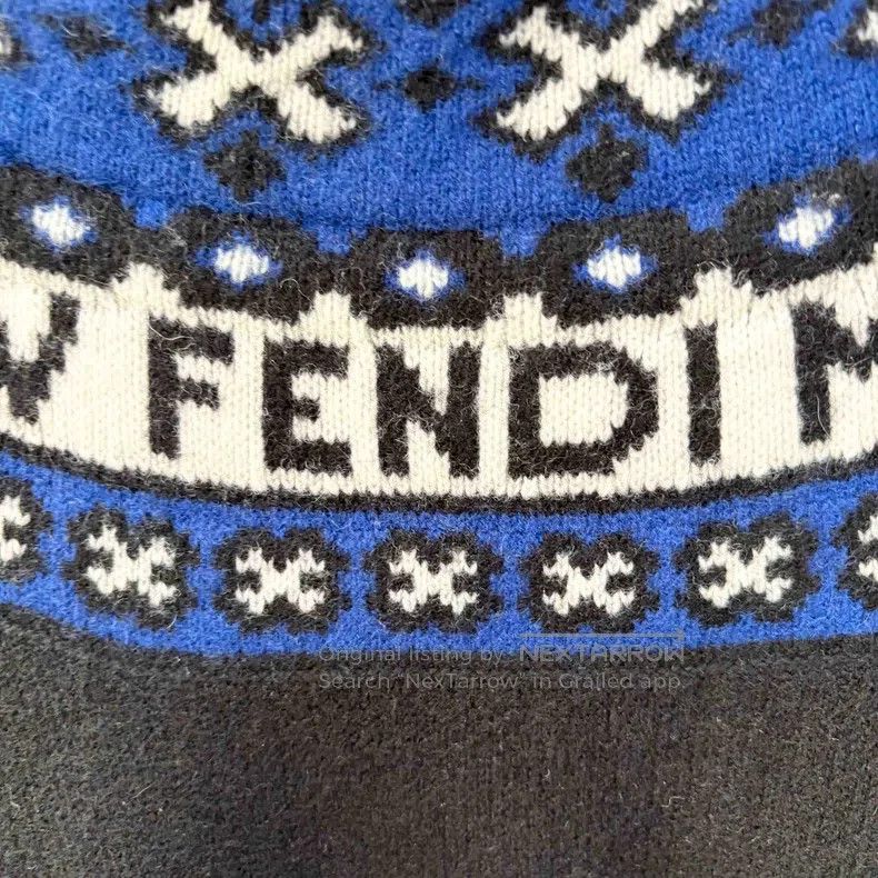 Fendi Fendi Collar Letter Logo Long Knit Sweater Size XS / US 0-2 / IT 36-38 - 3 Thumbnail