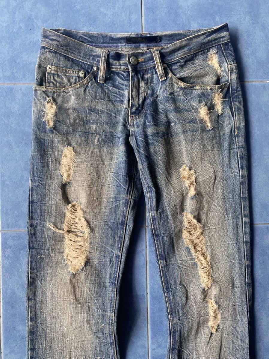 If Six Was Nine Midas Glitter Paint Splatter Flared Denim Size US 30 / EU 46 - 3 Thumbnail