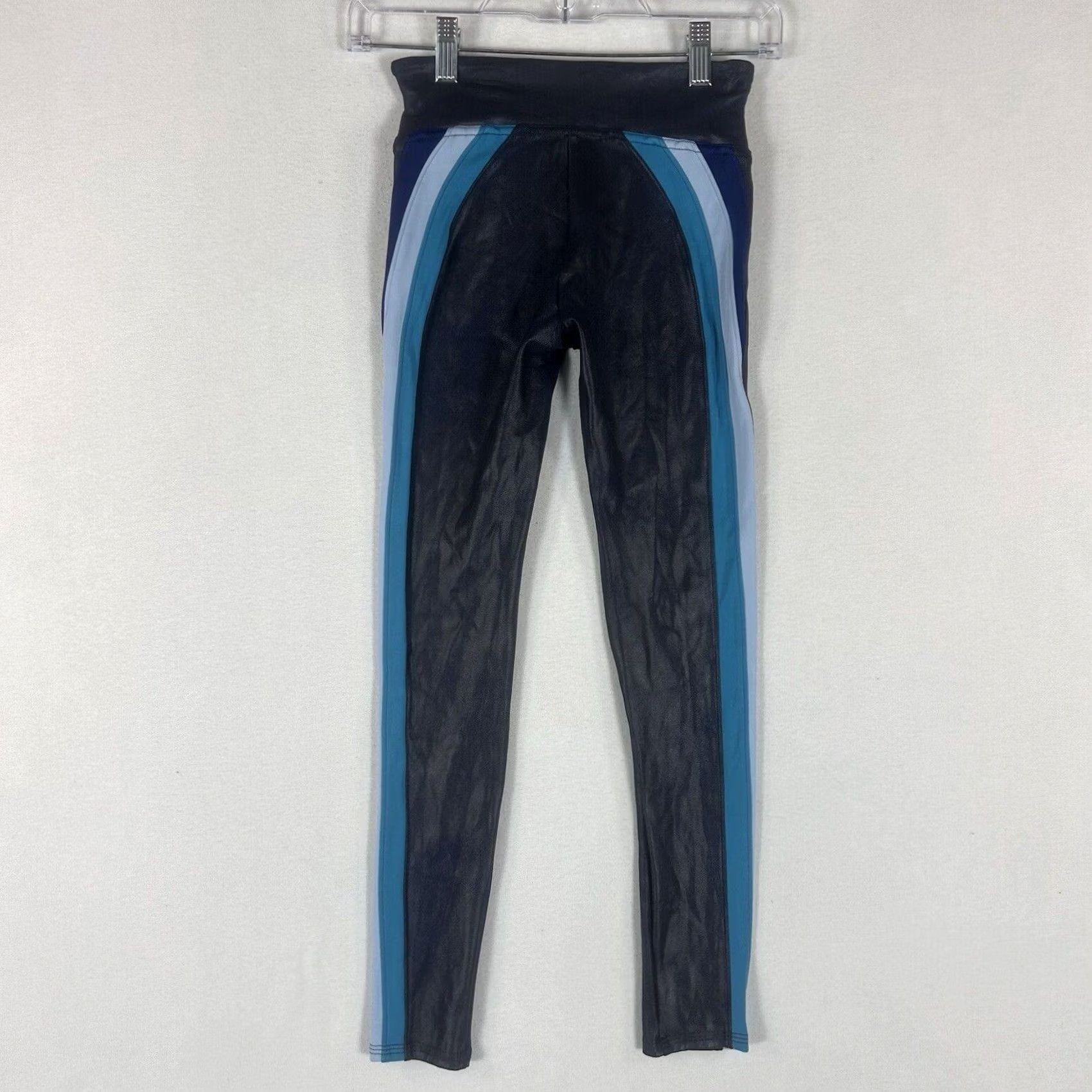 Spanx Spanx Leggings Womens XS Blue Stripes Stretch Shaping Ankle Yoga Casual Activewear Slimming Pattern Stripe Size 26" / US 2 / IT 38 - 7 Thumbnail