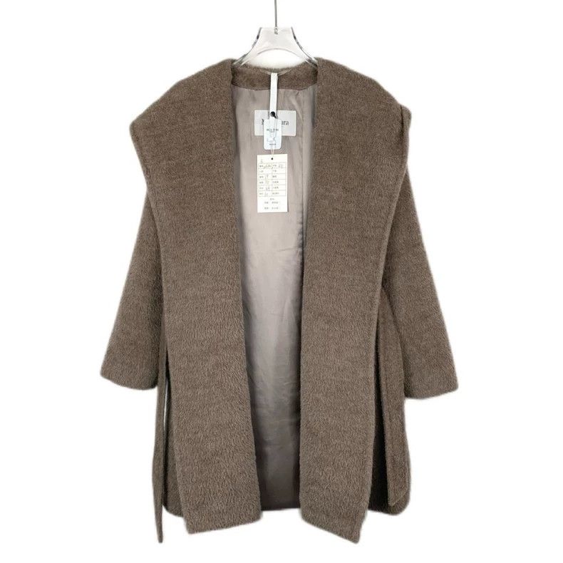 Max Mara Max Mara Coffee Alpaca Blended Wool Coat Size M / US 6-8 / IT 42-44 - 1 Thumbnail