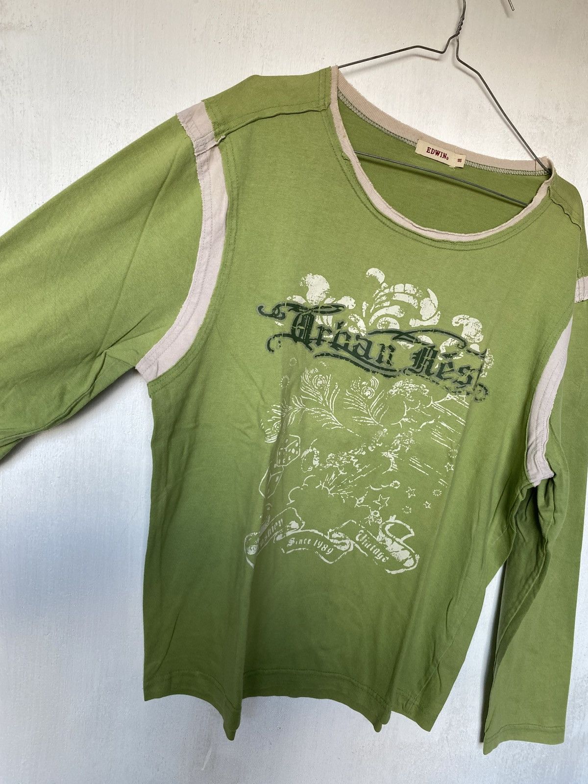 If Six Was Nine × Japanese Brand × Le Grande Bleu (L.G.B.) Edwin Distressed Poem Longsleeve Size US M / EU 48-50 / 2 - 2 Thumbnail