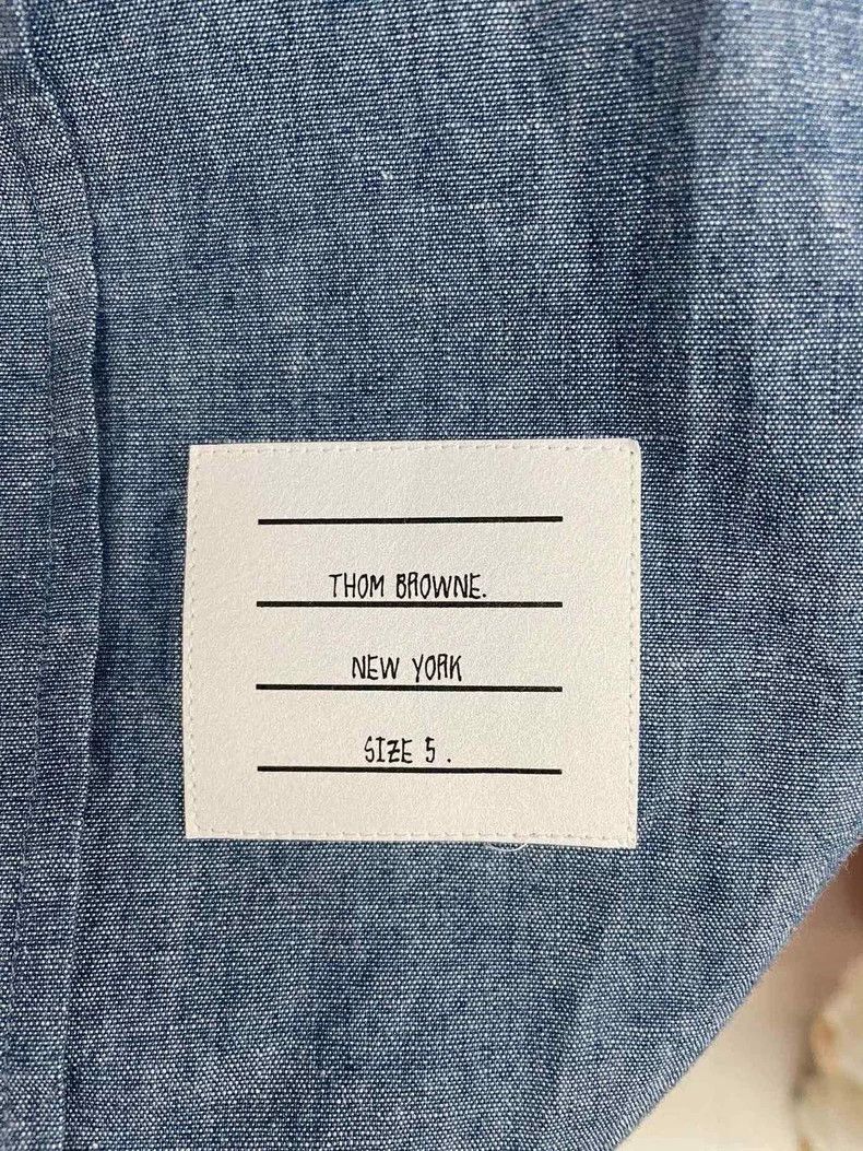 Thom Browne Thom Browne Blue denim shirt Size US XXL / EU 58 / 5 - 5 Thumbnail