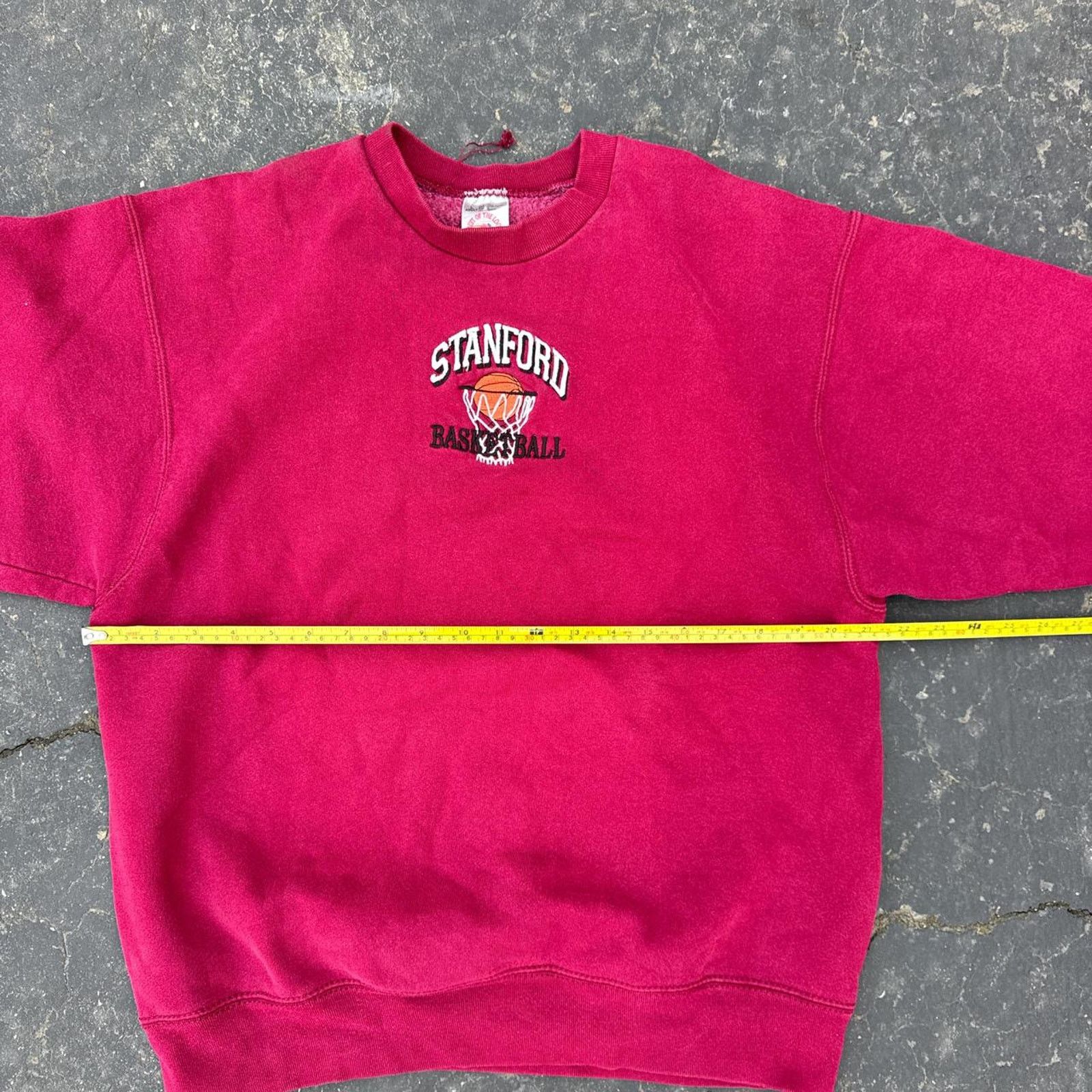 Fruit Of The Loom Vintage 90s Stanford Basketball Crewneck – Size Large Size US L / EU 52-54 / 3 - 5 Thumbnail