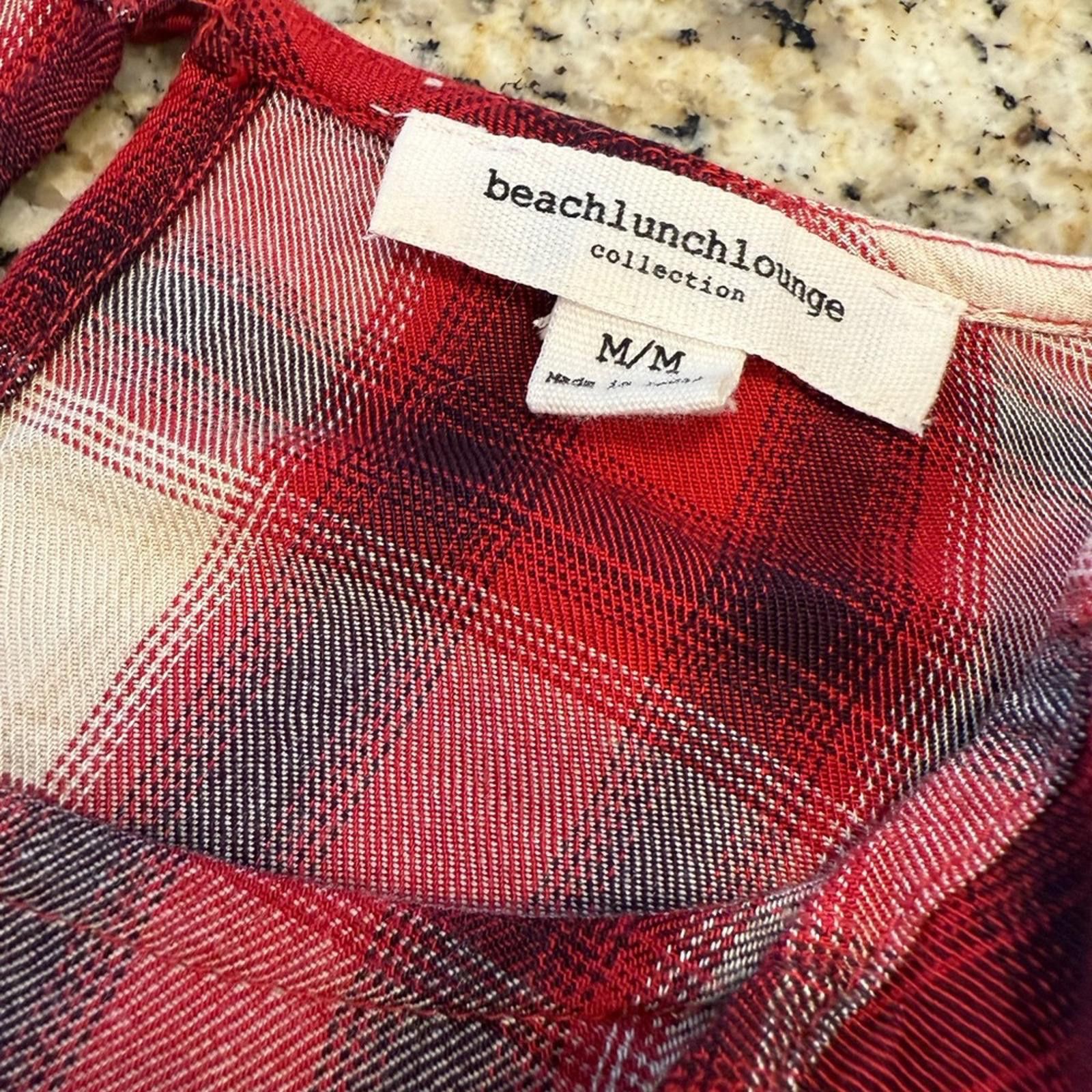 Other Beachlunchlounge retro red plaid ruffled top SZ M Size M / US 6-8 / IT 42-44 - 5 Thumbnail
