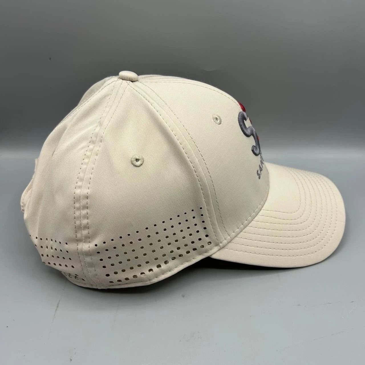 The Game Santiam Golf Hat Men Beige Embroidered The Game Strap Back Size ONE SIZE - 3 Thumbnail