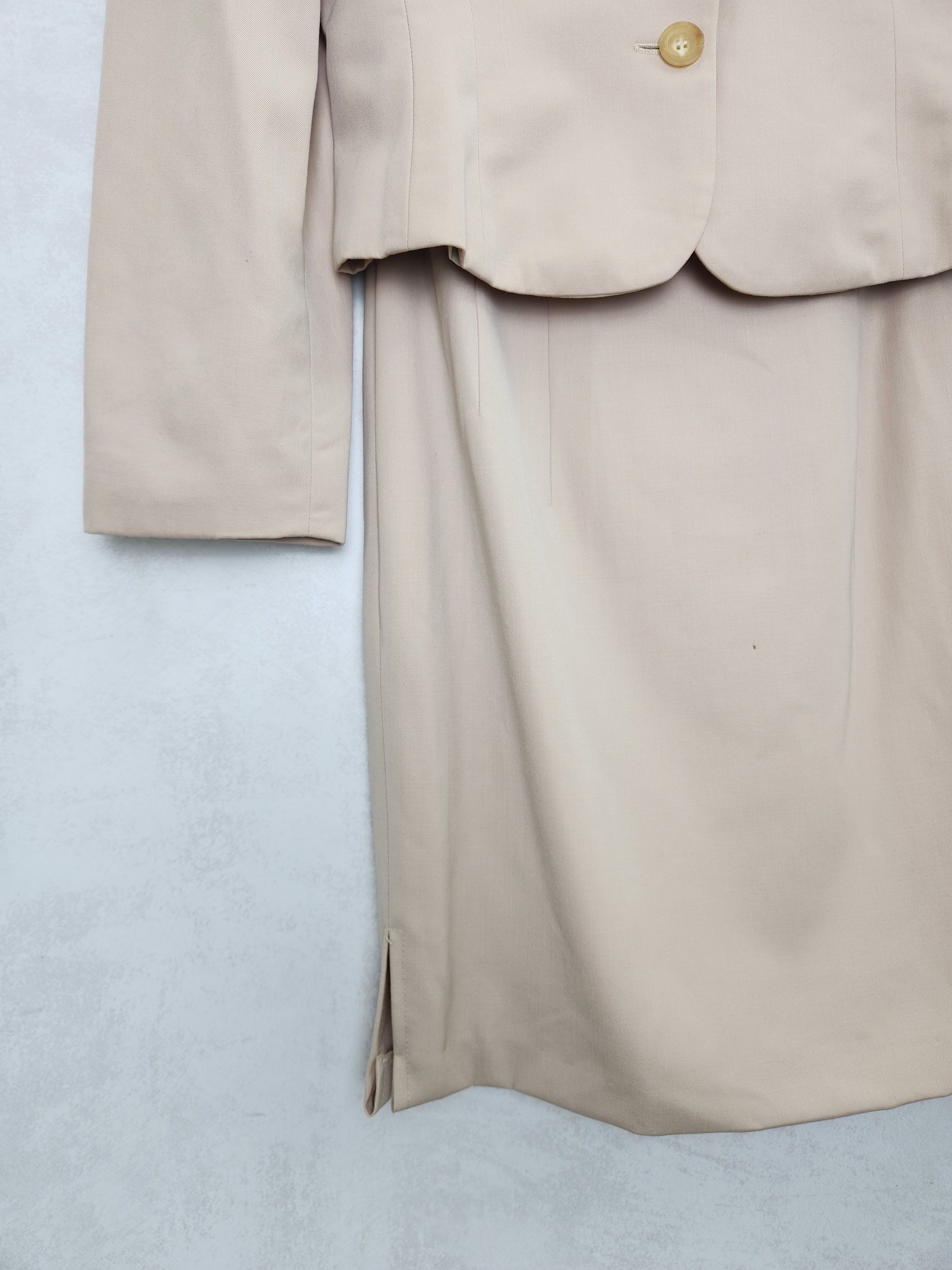 Jil Sander Jil Sander + beige viscose suit blazer skirt size 38 Size M / US 6-8 / IT 42-44 - 3 Thumbnail
