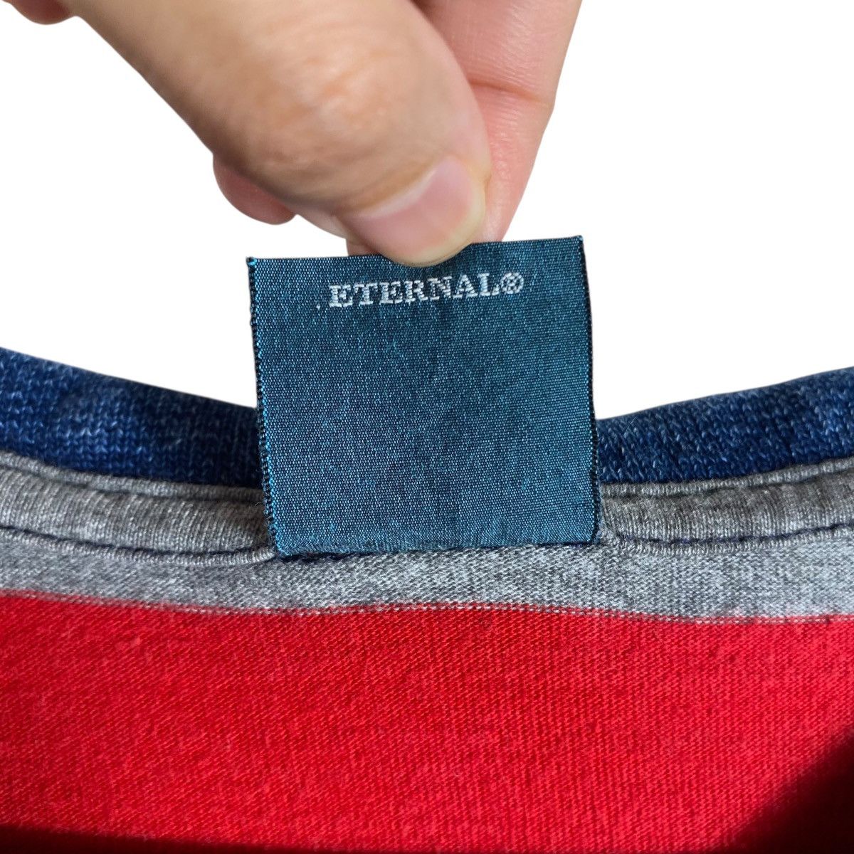 Eternal × Japanese Brand Japanese Brand ETERNAL Real Blue Striped Tee Shirt Large Size US L / EU 52-54 / 3 - 8 Thumbnail