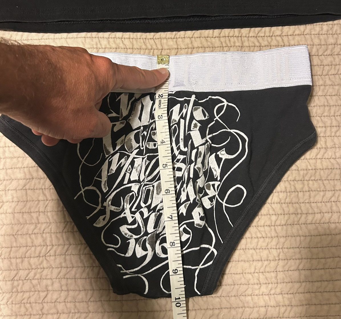 Roberto Cavalli Vintage 2004 Stretch Cotton Metallic Graphic Sport Brief Size 28 - 12 Thumbnail