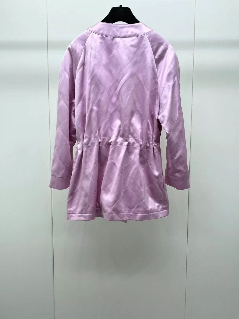 Chanel Chanel 23P pink diamond silk drawstring jacket Size S / US 4 / IT 40 - 2 Thumbnail