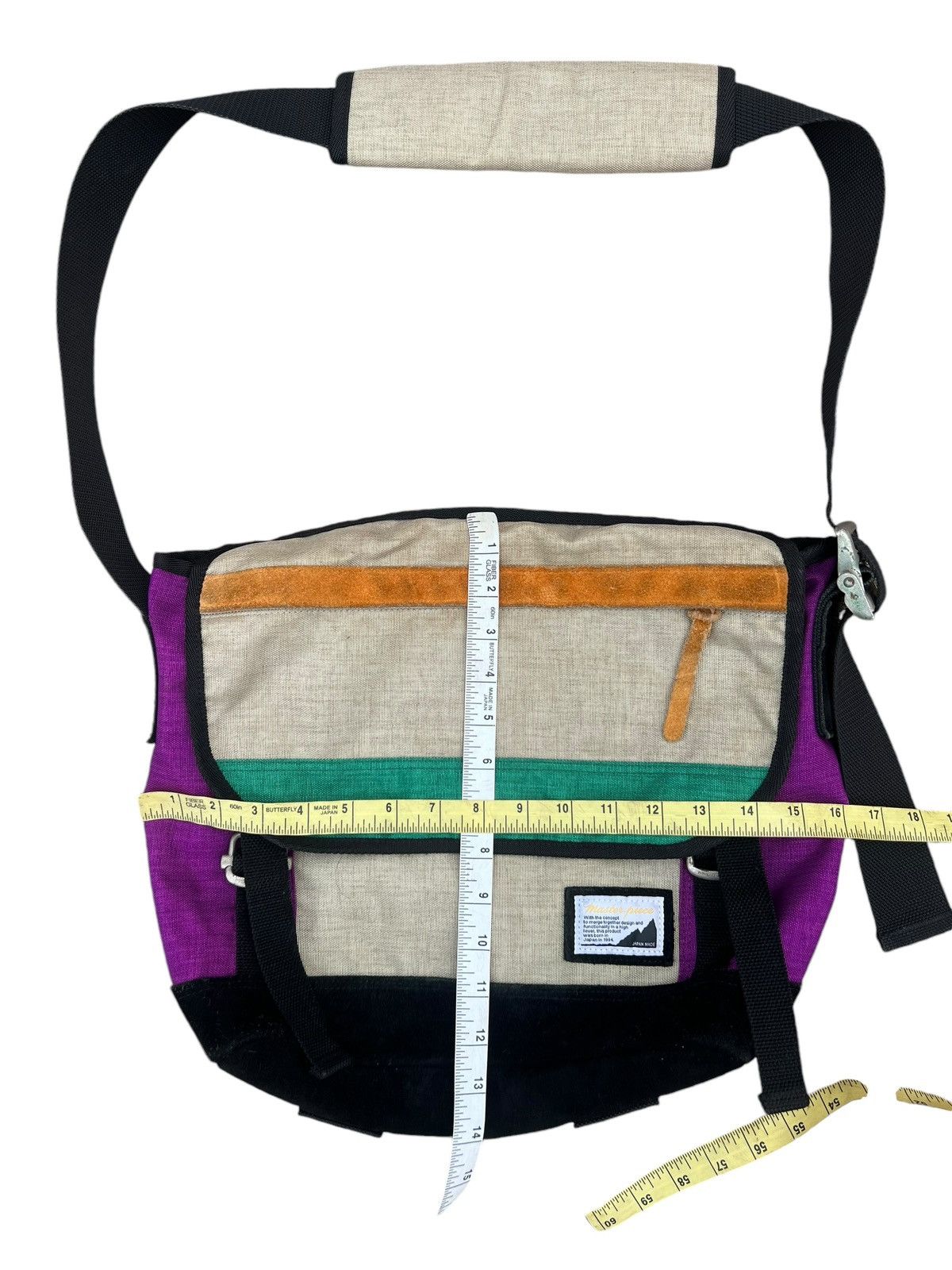 Leather × MasterPiece Vintage Masterpiece Japan Nylon Leather Messenger Bag Size ONE SIZE - 25 Thumbnail
